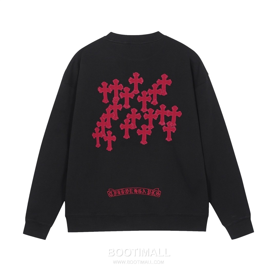 Chrome Hearts 2025 F/W Cotton Loop Terry Hoodie with Patch Embroidered Logo 크롬하츠 2025FW 코튼 블랙 후드 패치 자수 1