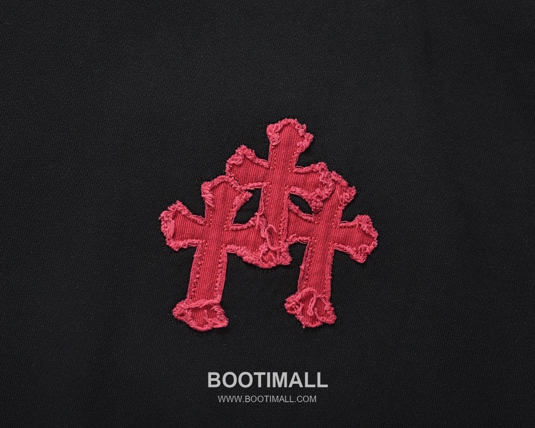 Chrome Hearts 2025 F/W Cotton Loop Terry Hoodie with Patch Embroidered Logo 크롬하츠 2025FW 코튼 블랙 후드 패치 자수 3