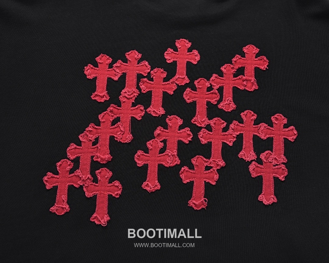 Chrome Hearts 2025 F/W Cotton Loop Terry Hoodie with Patch Embroidered Logo 크롬하츠 2025FW 코튼 블랙 후드 패치 자수 4