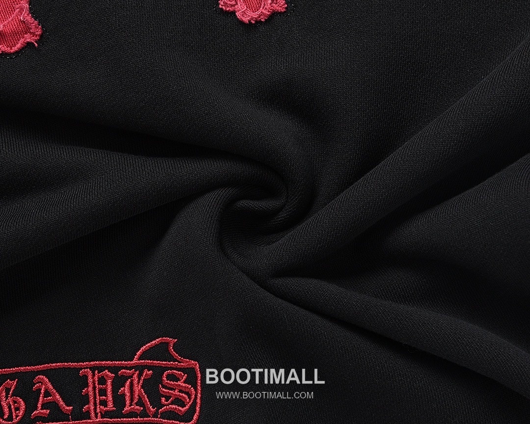 Chrome Hearts 2025 F/W Cotton Loop Terry Hoodie with Patch Embroidered Logo 크롬하츠 2025FW 코튼 블랙 후드 패치 자수 5