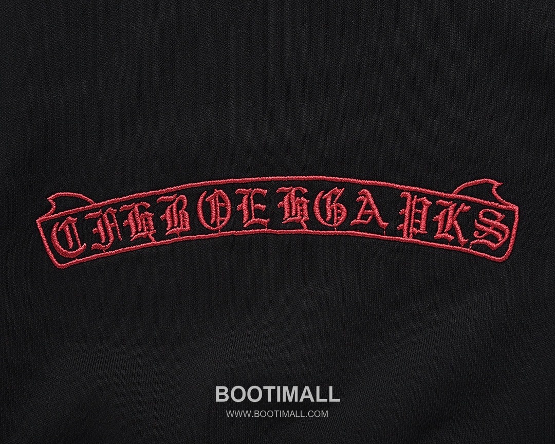 Chrome Hearts 2025 F/W Cotton Loop Terry Hoodie with Patch Embroidered Logo 크롬하츠 2025FW 코튼 블랙 후드 패치 자수 6