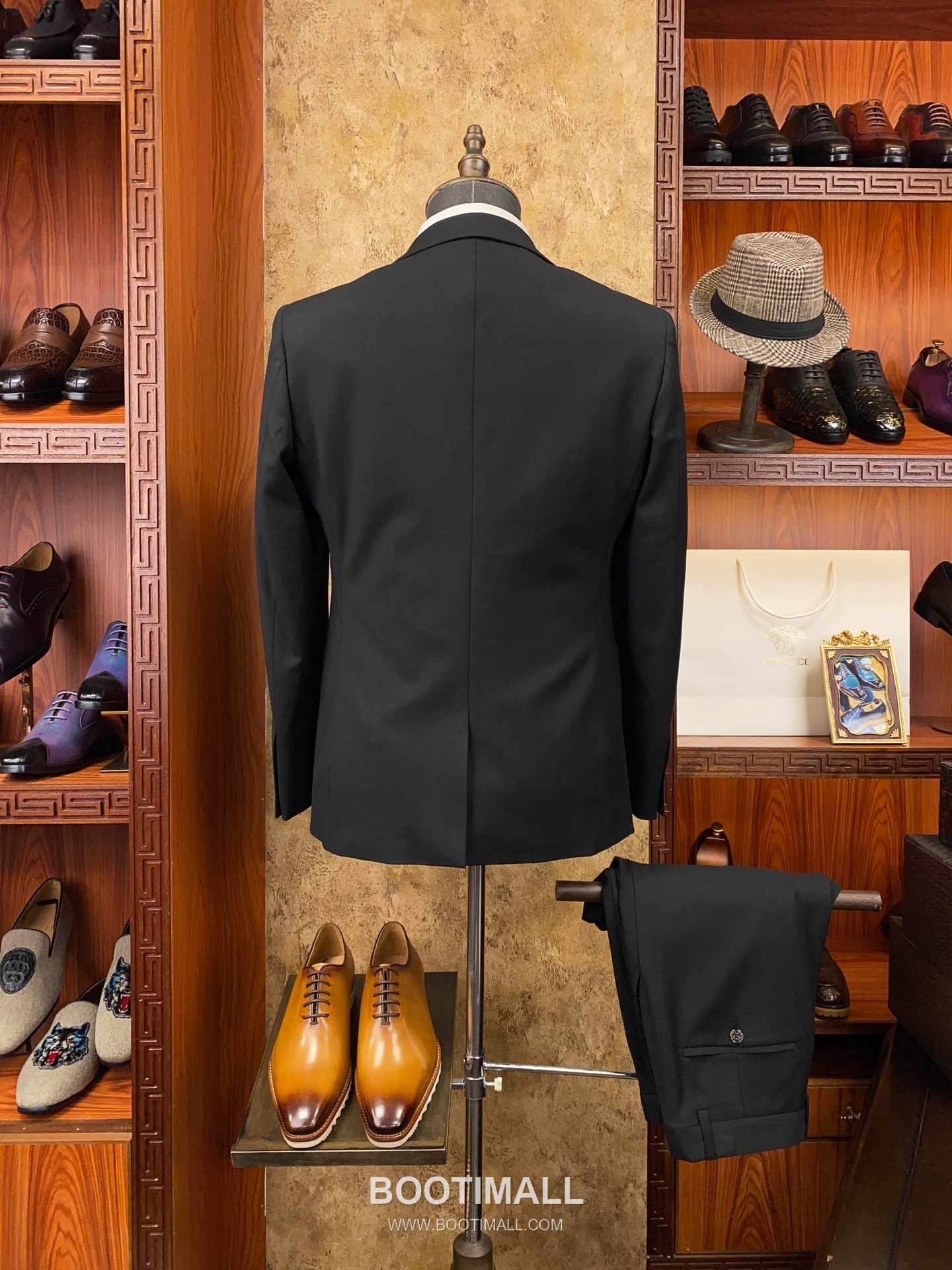 Versace 2025 F/W Wool Blend Suit Set Jacket Pants with Tailored Fit 베르사체 2025FW 울 블렌드 블랙 재킷 팬츠 수트세트 4