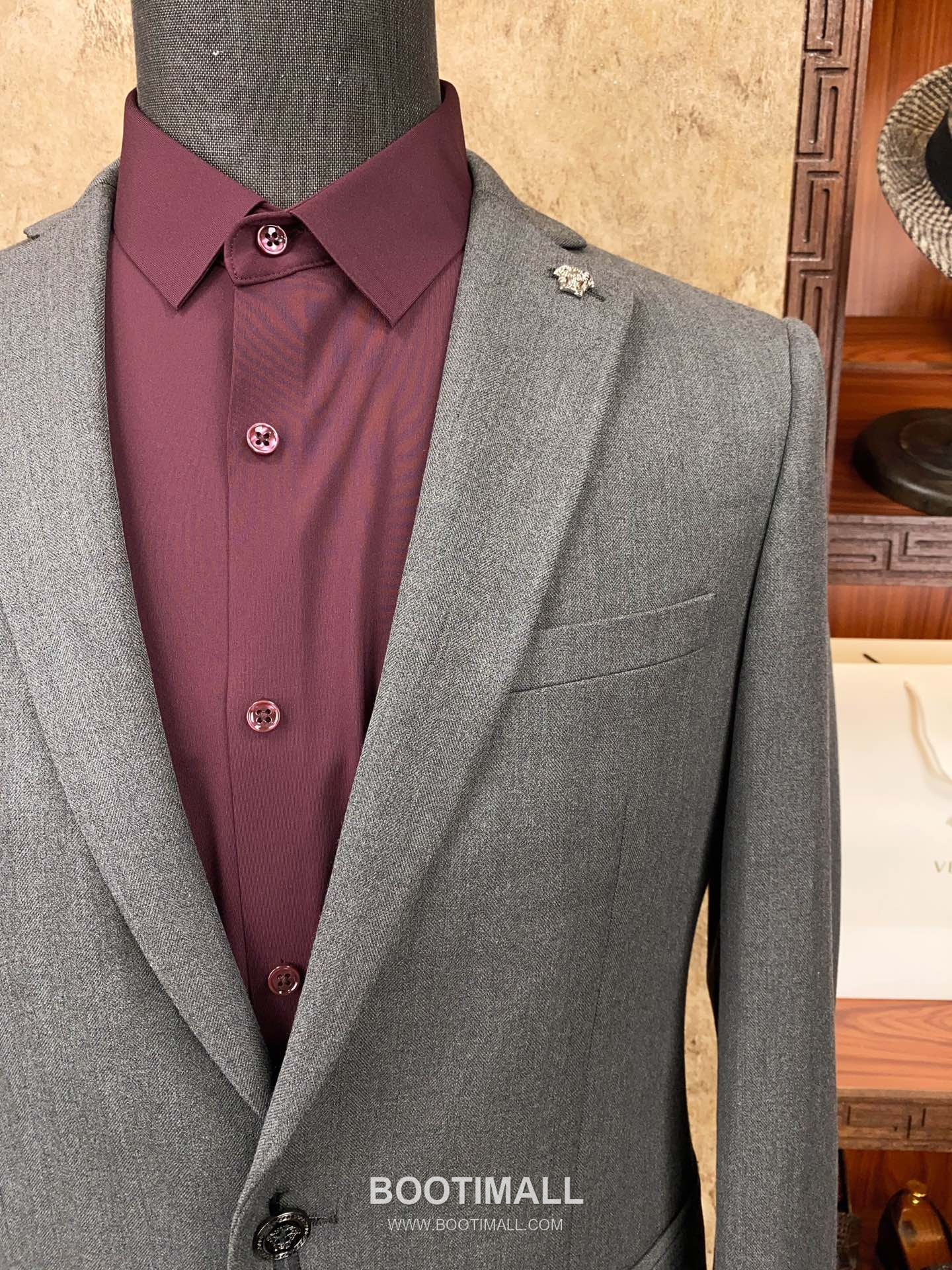 Versace 2025 F/W Wool Blend Suit Set Jacket Pants with Tailored Fit 베르사체 2025FW 울 블렌드 블랙 재킷 팬츠 수트세트 3