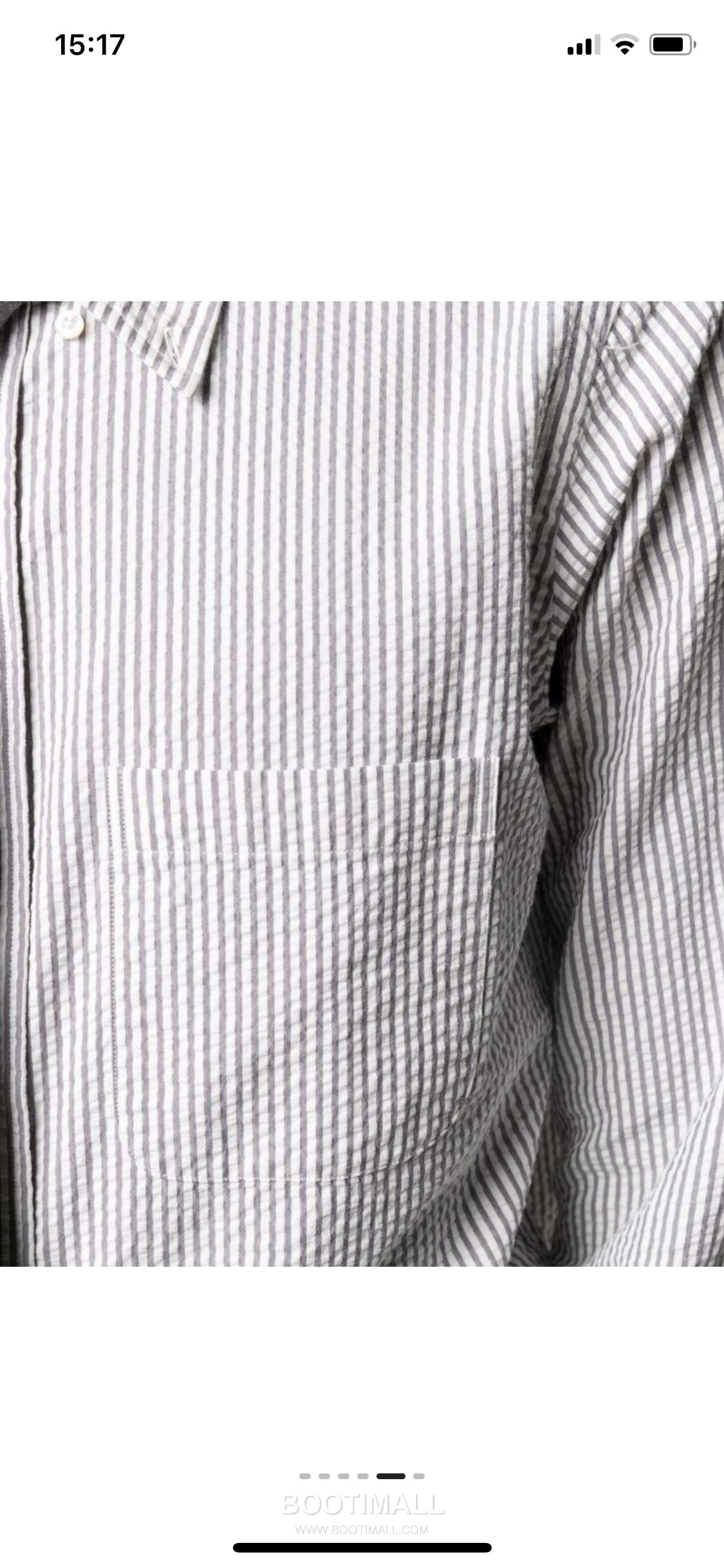 Thom Browne 2025 S/S Cotton Long Sleeve Shirt with Stripe Bubble Texture 톰브라운 2025SS 코튼 그레이 셔츠 스트라이프 버블 4