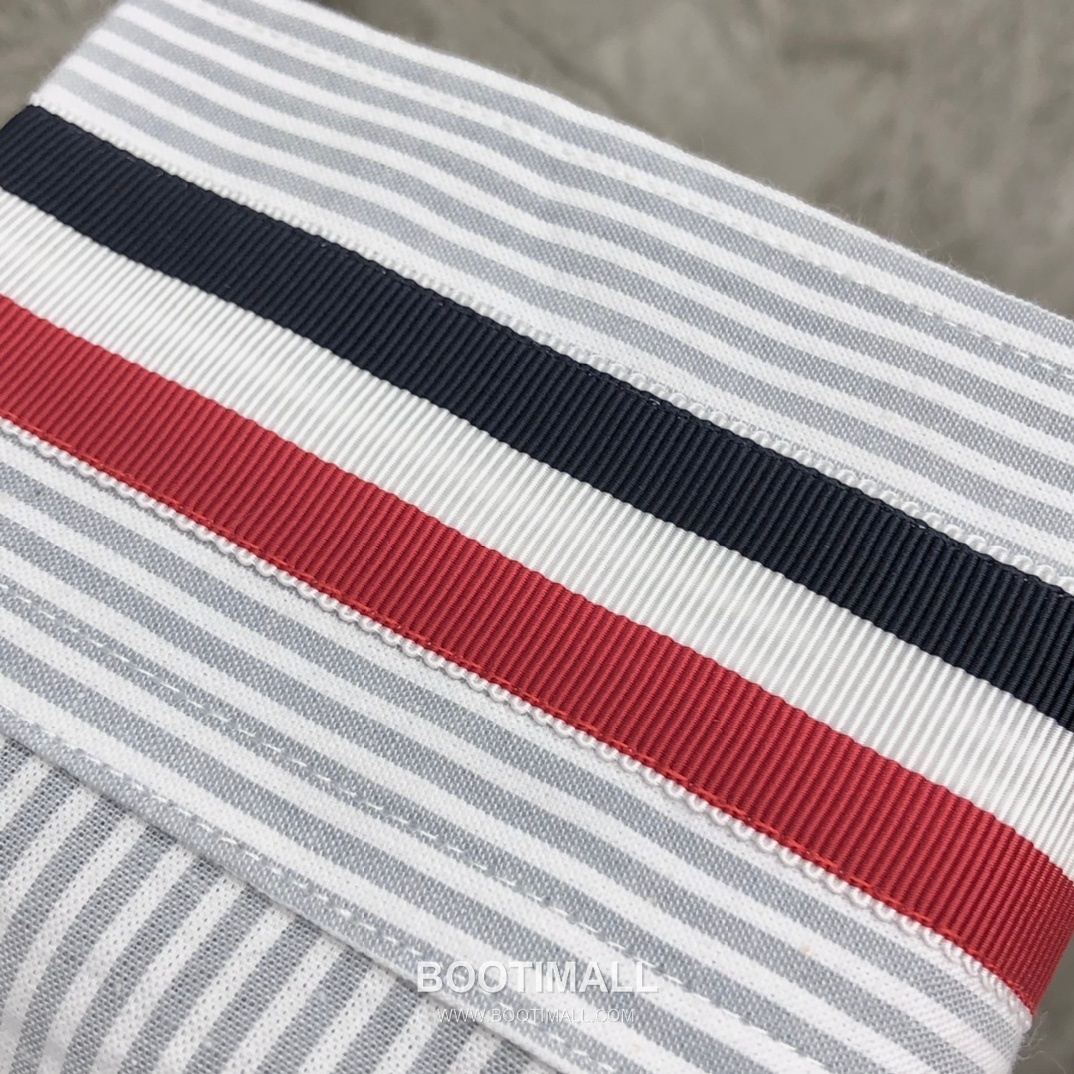 Thom Browne 2025 S/S Cotton Long Sleeve Shirt with Stripe Bubble Texture 톰브라운 2025SS 코튼 그레이 셔츠 스트라이프 버블 16