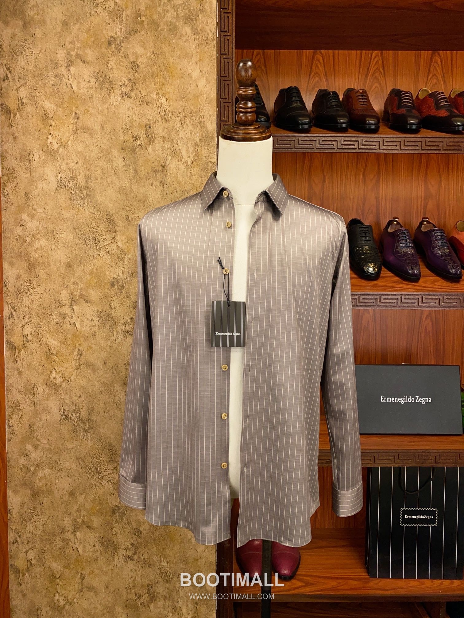 Zegna 2025 S/S Cotton Blend Long Sleeve Shirt with Anti Wrinkle Finish 제냐 2025SS 코튼 블루 셔츠 논아이론 1