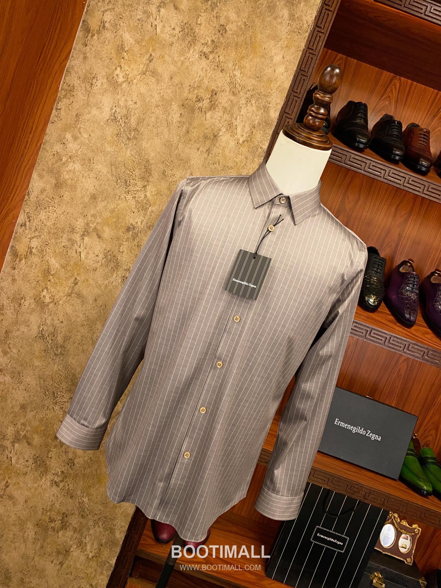 Zegna 2025 S/S Cotton Blend Long Sleeve Shirt with Anti Wrinkle Finish 제냐 2025SS 코튼 블루 셔츠 논아이론 3