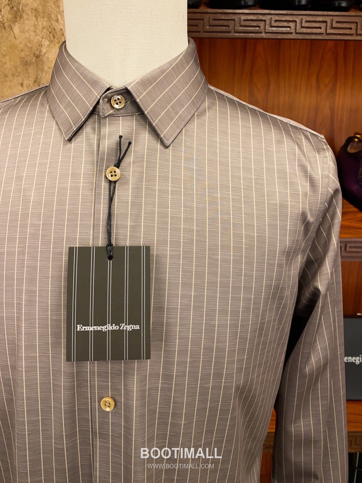 Zegna 2025 S/S Cotton Blend Long Sleeve Shirt with Anti Wrinkle Finish 제냐 2025SS 코튼 블루 셔츠 논아이론 4