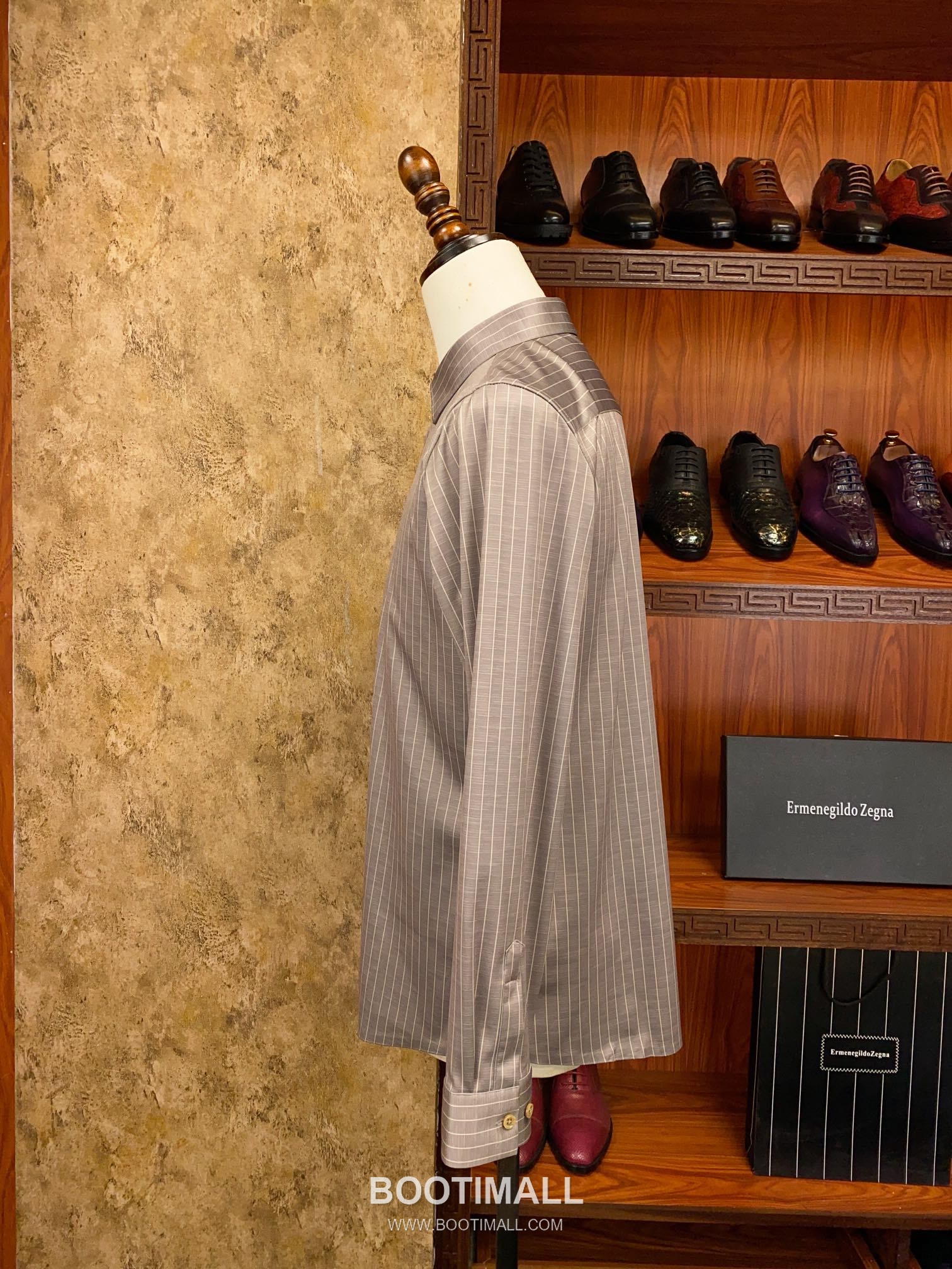 Zegna 2025 S/S Cotton Blend Long Sleeve Shirt with Anti Wrinkle Finish 제냐 2025SS 코튼 블루 셔츠 논아이론 6