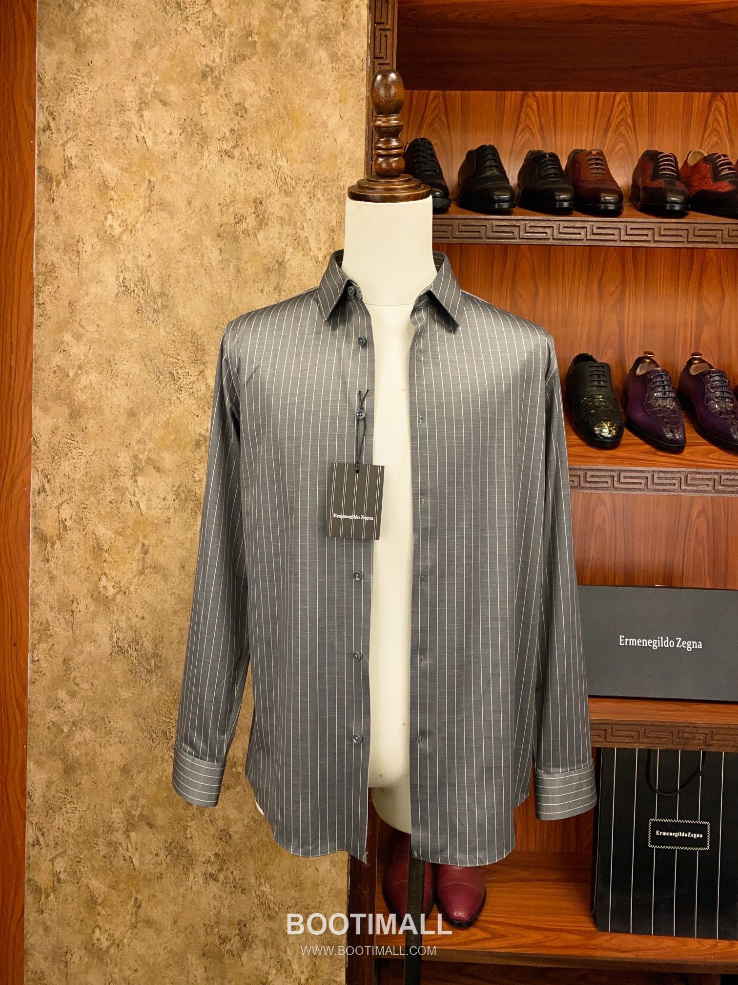 Zegna 2025 S/S Cotton Blend Long Sleeve Shirt with Anti Wrinkle Finish 제냐 2025SS 코튼 블루 셔츠 논아이론 1