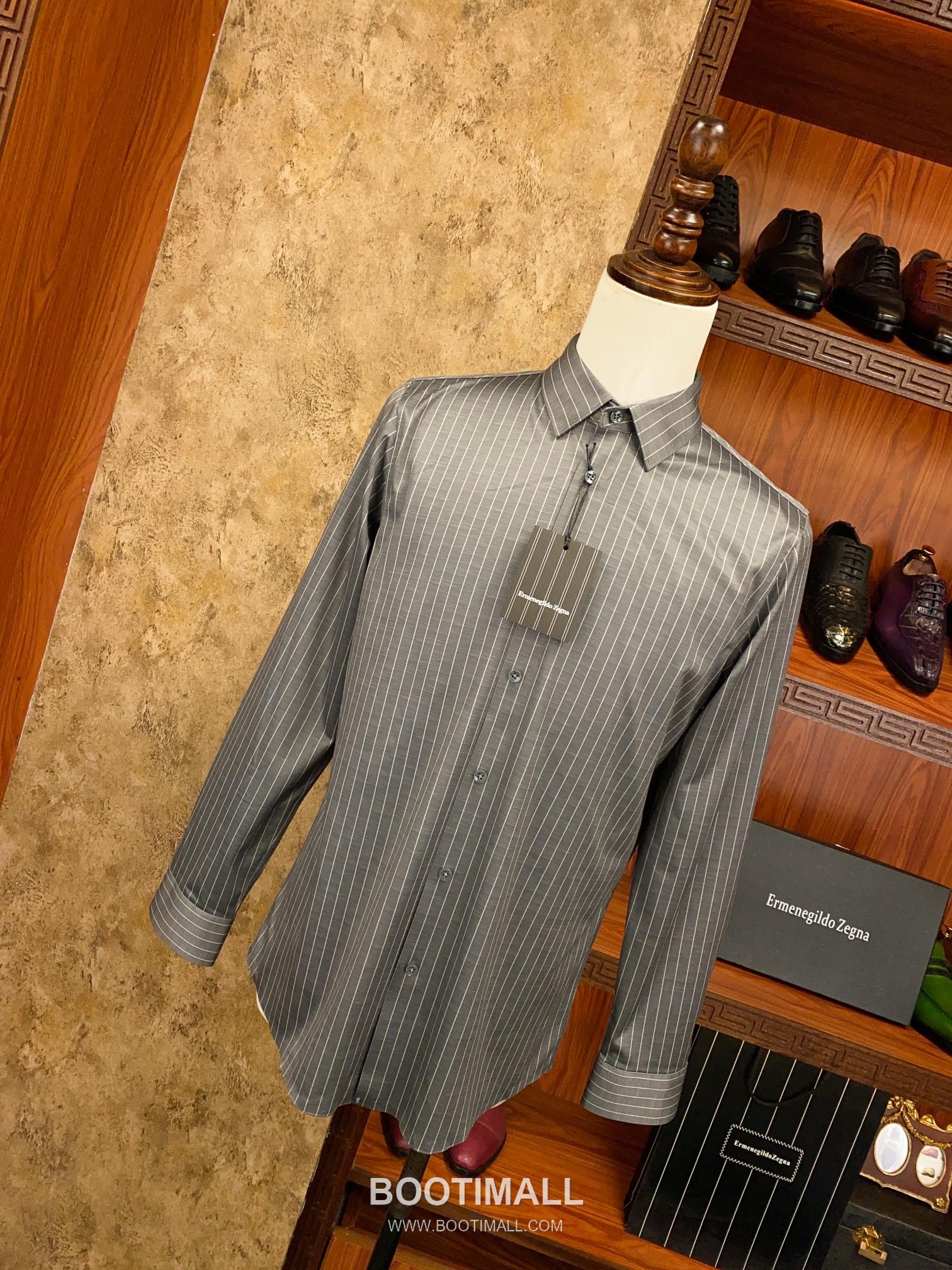 Zegna 2025 S/S Cotton Blend Long Sleeve Shirt with Anti Wrinkle Finish 제냐 2025SS 코튼 블루 셔츠 논아이론 3
