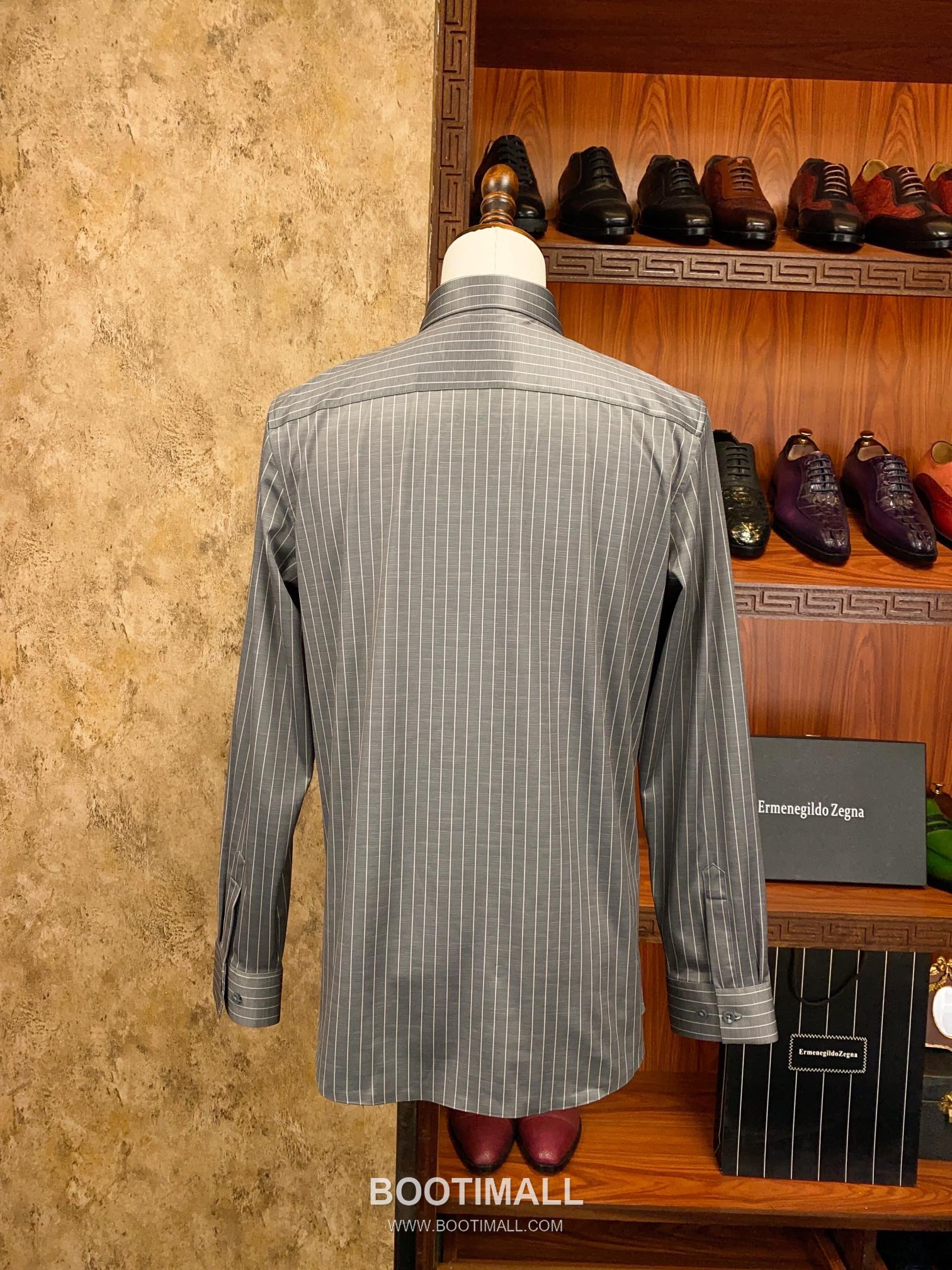 Zegna 2025 S/S Cotton Blend Long Sleeve Shirt with Anti Wrinkle Finish 제냐 2025SS 코튼 블루 셔츠 논아이론 7