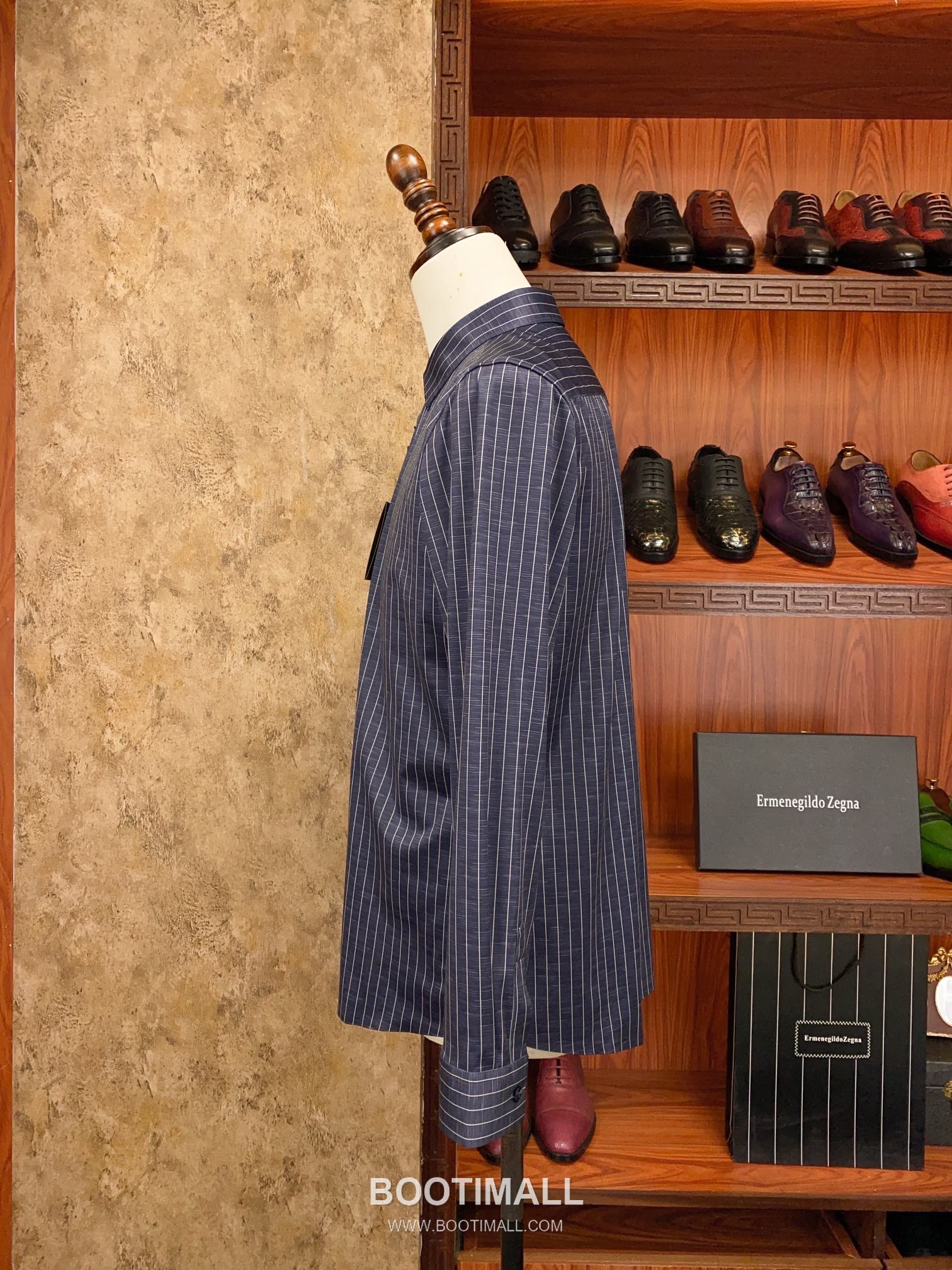 Zegna 2025 S/S Cotton Blend Long Sleeve Shirt with Anti Wrinkle Finish 제냐 2025SS 코튼 블루 셔츠 논아이론 6