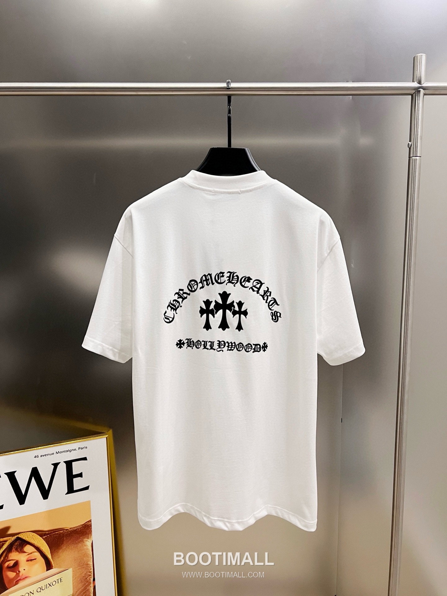 Chrome Hearts 2026 S/S Cotton Short Sleeve T-Shirt with Cross Patch Foam Print 크롬하츠 2026SS 코튼 블랙 티셔츠 십자가 패치 발포 프린트 1