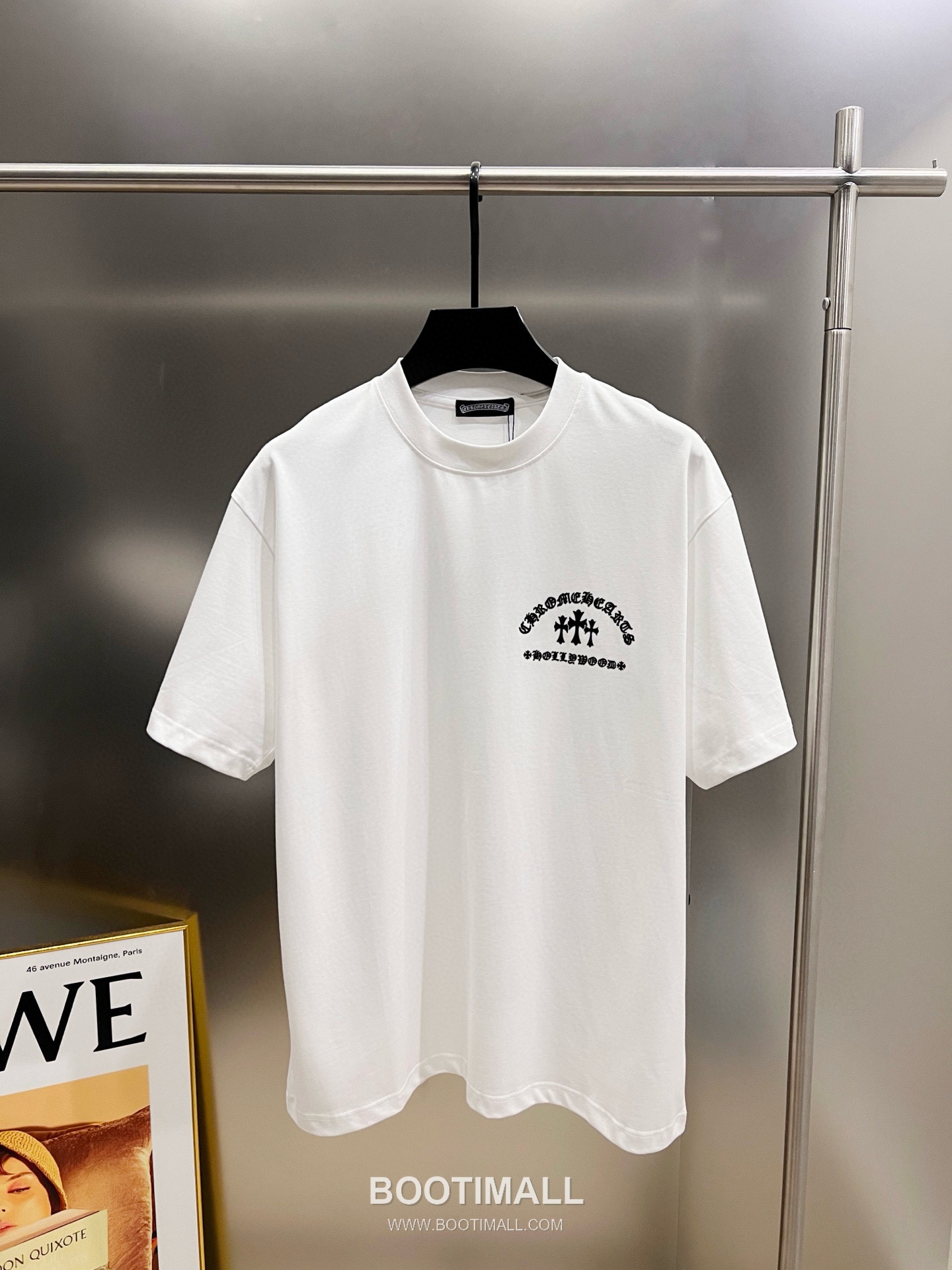 Chrome Hearts 2026 S/S Cotton Short Sleeve T-Shirt with Cross Patch Foam Print 크롬하츠 2026SS 코튼 블랙 티셔츠 십자가 패치 발포 프린트 2