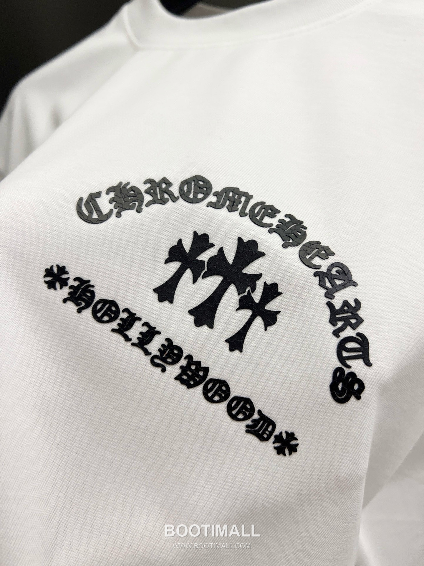 Chrome Hearts 2026 S/S Cotton Short Sleeve T-Shirt with Cross Patch Foam Print 크롬하츠 2026SS 코튼 블랙 티셔츠 십자가 패치 발포 프린트 5