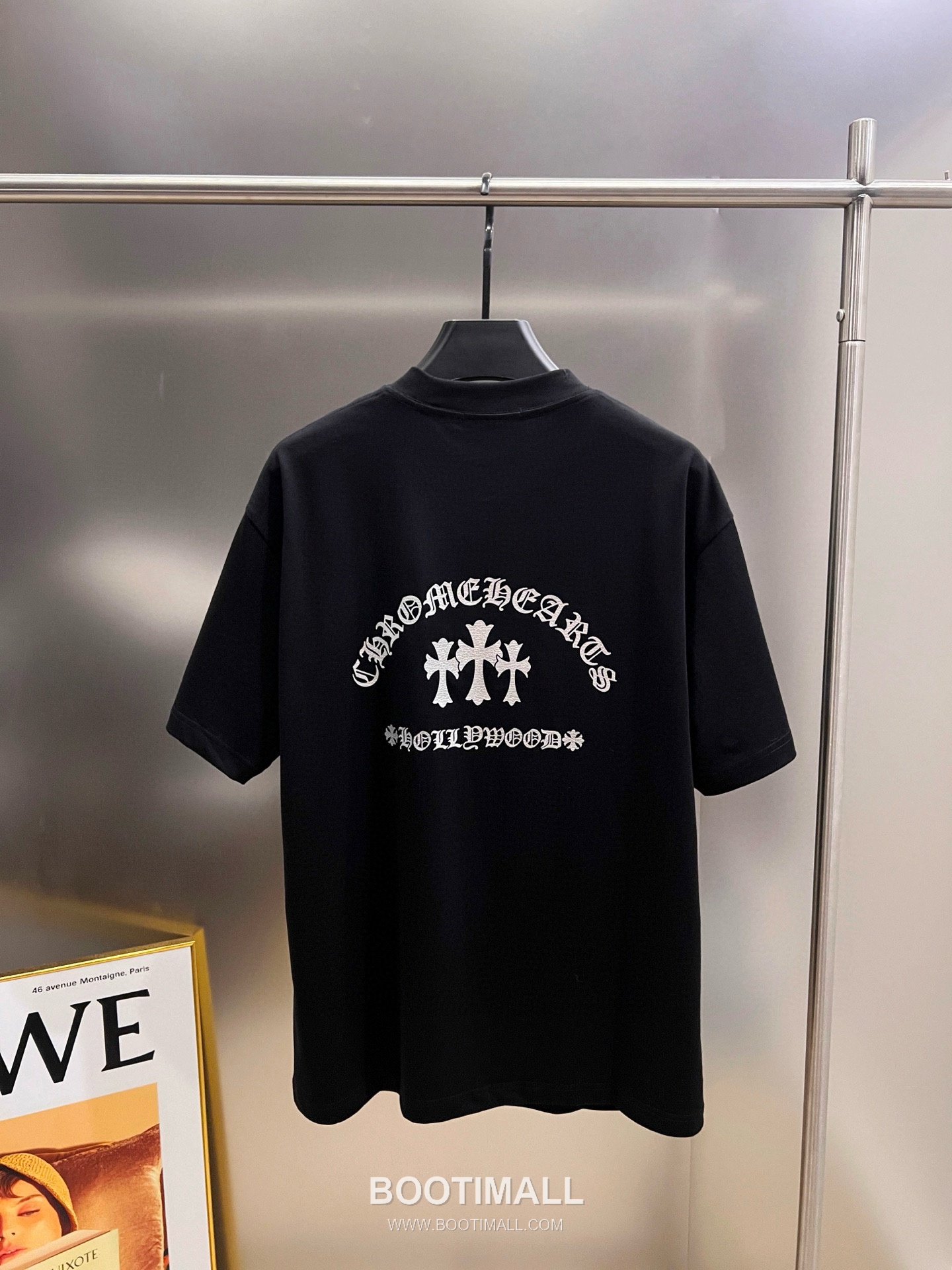 Chrome Hearts 2026 S/S Cotton Short Sleeve T-Shirt with Cross Patch Foam Print 크롬하츠 2026SS 코튼 블랙 티셔츠 십자가 패치 발포 프린트 1