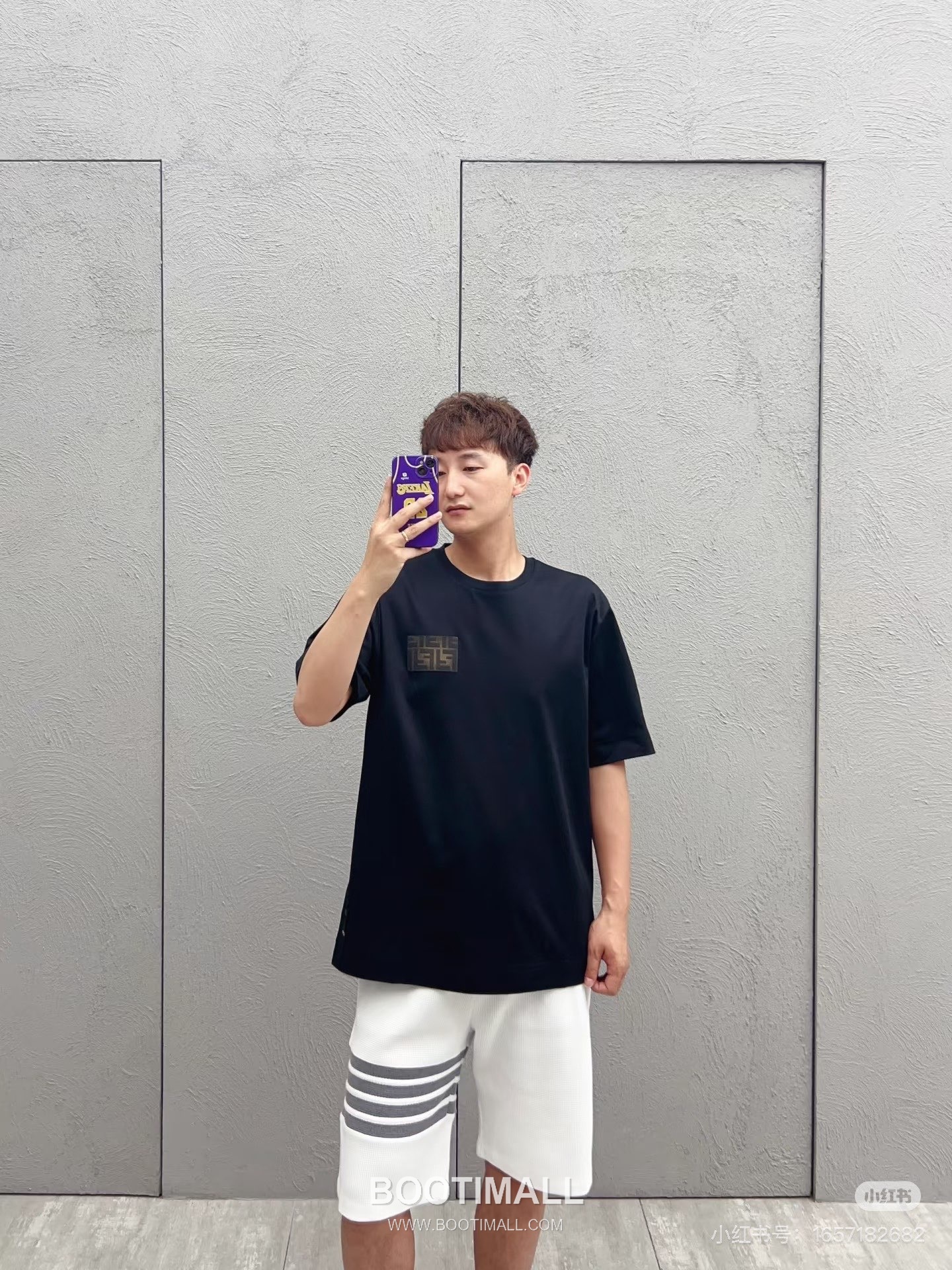 Fendi 2025 S/S Cotton Short Sleeve T-Shirt with Double F Patch Logo 펜디 2025SS 코튼 블랙 티셔츠 더블F 패치 로고 2