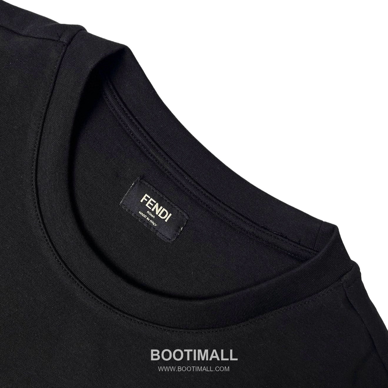 Fendi 2025 S/S Cotton Short Sleeve T-Shirt with Double F Patch Logo 펜디 2025SS 코튼 블랙 티셔츠 더블F 패치 로고 14