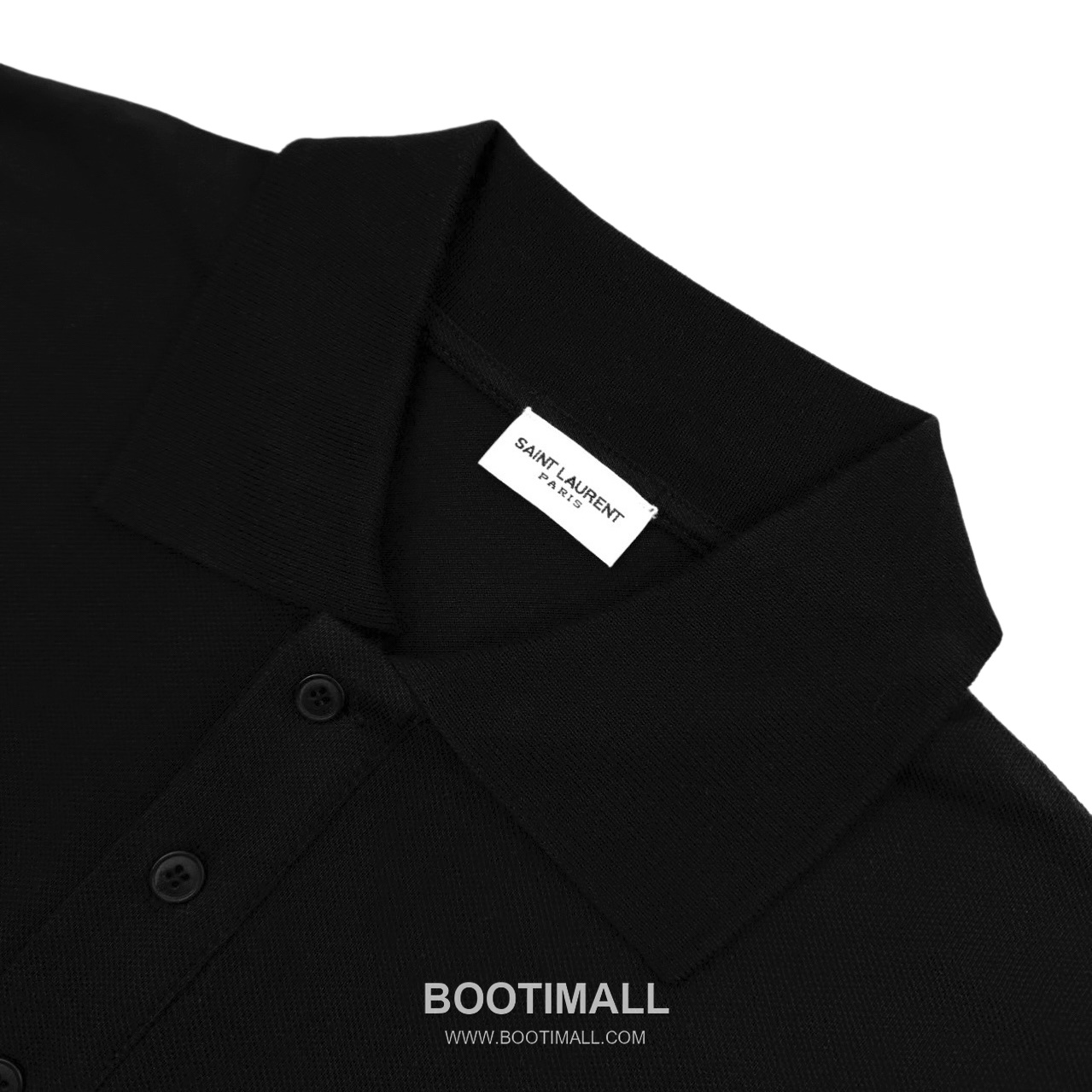 Saint Laurent 2025 S/S Cotton Polo Shirt with Embroidered Logo 생로랑 2025SS 코튼 블랙 폴로셔츠 자수 로고 12