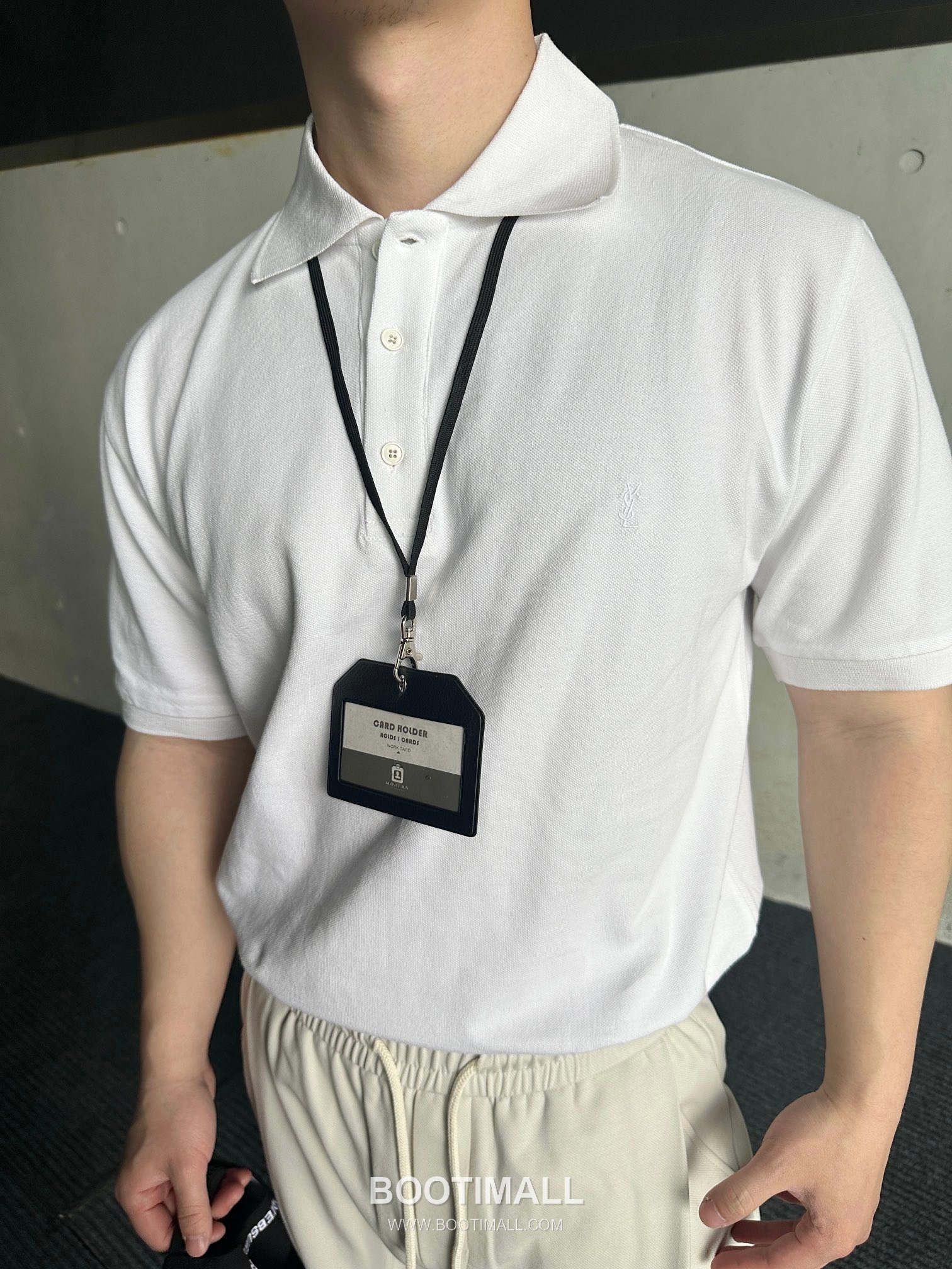 Saint Laurent 2025 S/S Cotton Polo Shirt with Embroidered Logo 생로랑 2025SS 코튼 블랙 폴로셔츠 자수 로고 1