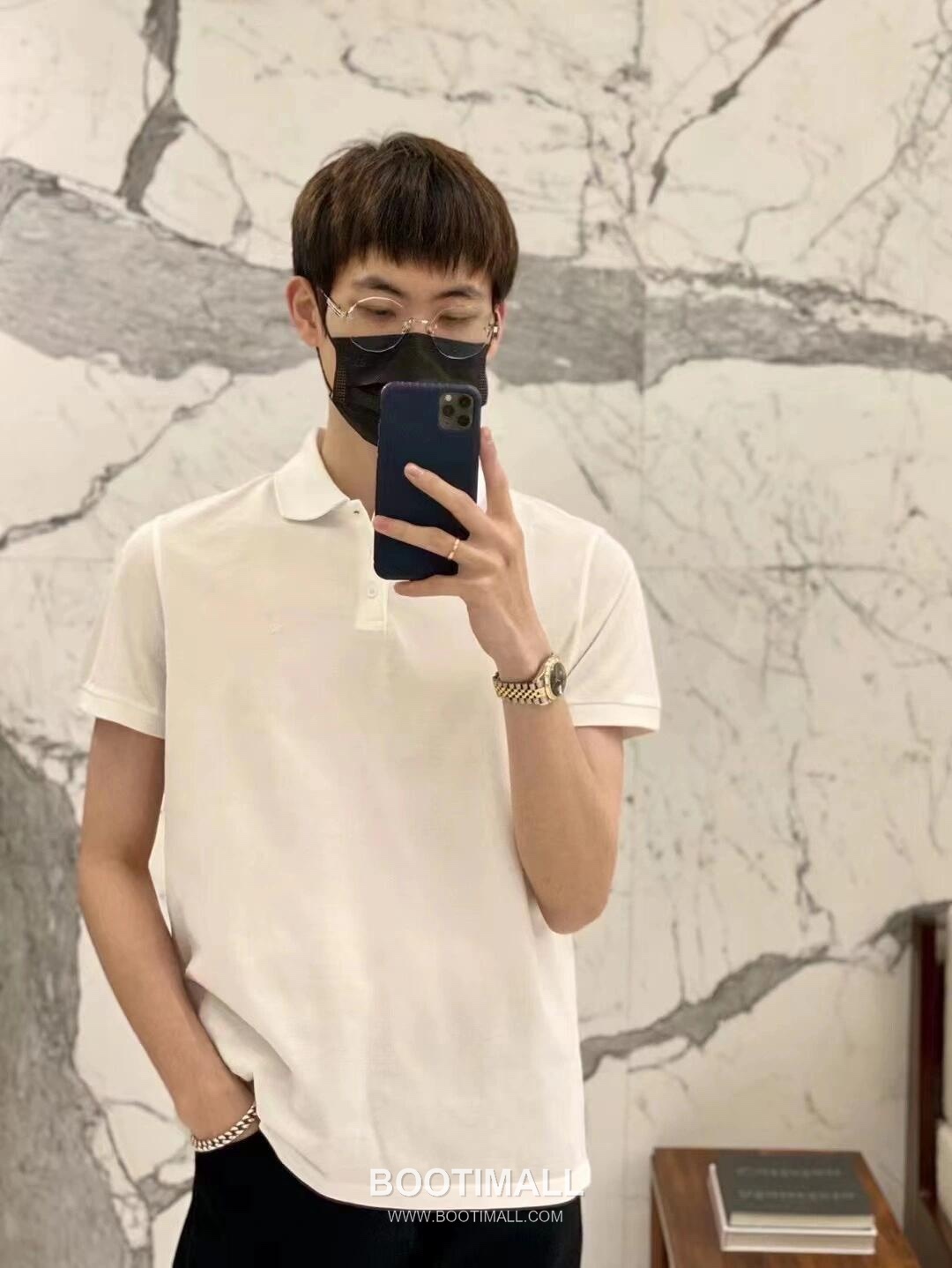 Saint Laurent 2025 S/S Cotton Polo Shirt with Embroidered Logo 생로랑 2025SS 코튼 블랙 폴로셔츠 자수 로고 9