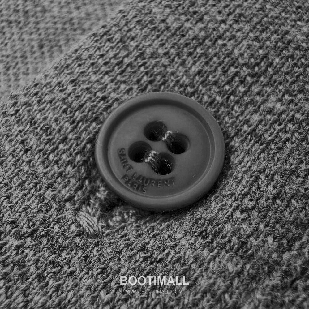 Saint Laurent 2025 S/S Cotton Polo Shirt with Embroidered Logo 생로랑 2025SS 코튼 블랙 폴로셔츠 자수 로고 15