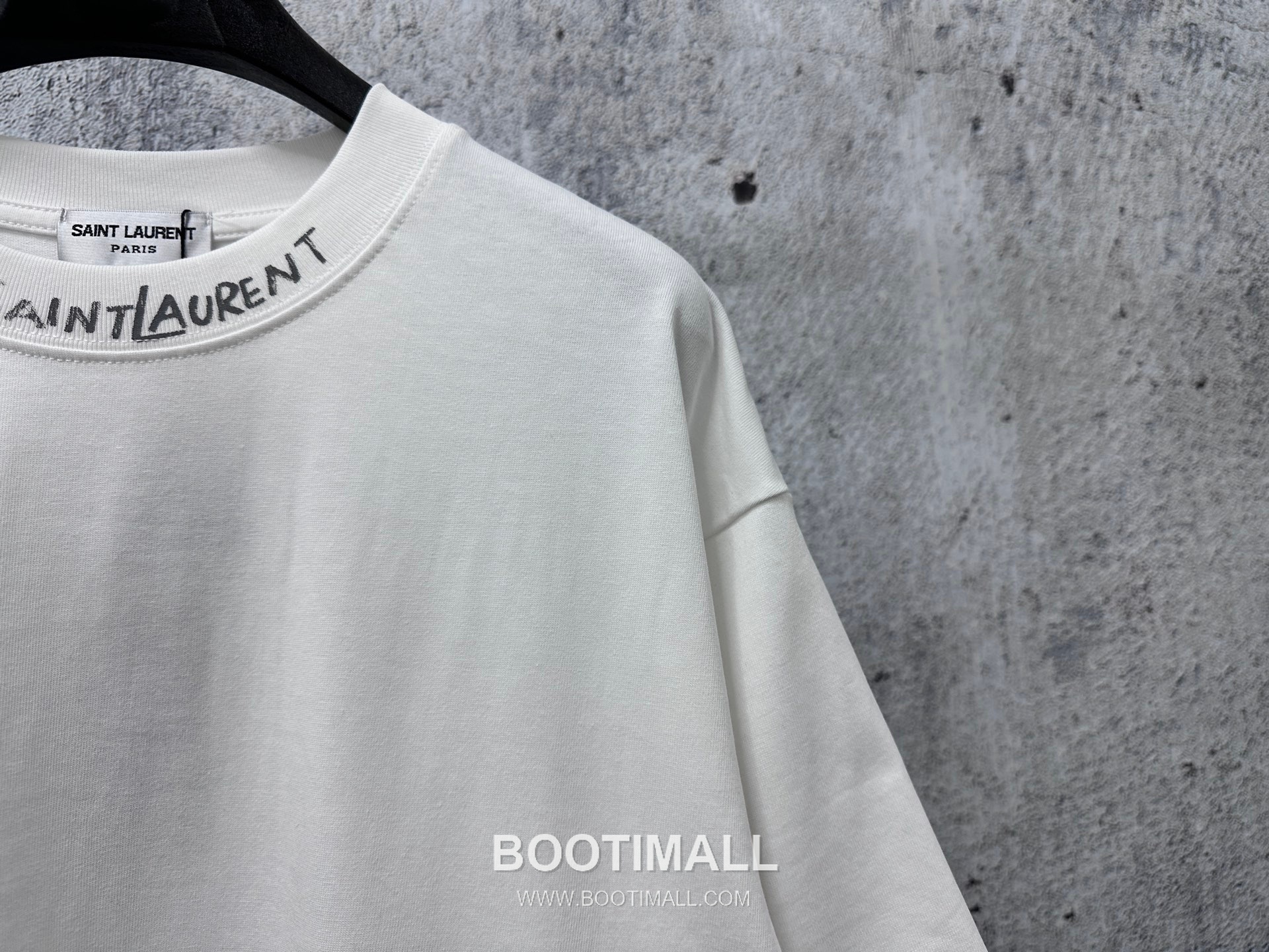 Saint Laurent 2025 S/S Cotton Short Sleeve T-Shirt with Logo Print 생로랑 2025SS 코튼 블랙 티셔츠 로고 프린트 2