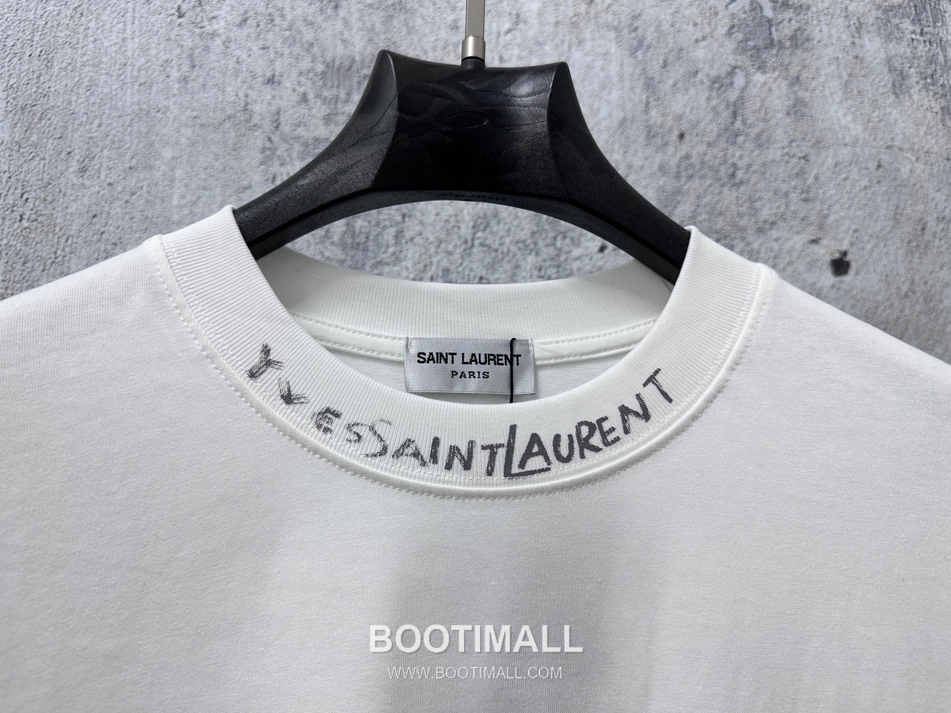 Saint Laurent 2025 S/S Cotton Short Sleeve T-Shirt with Logo Print 생로랑 2025SS 코튼 블랙 티셔츠 로고 프린트 3
