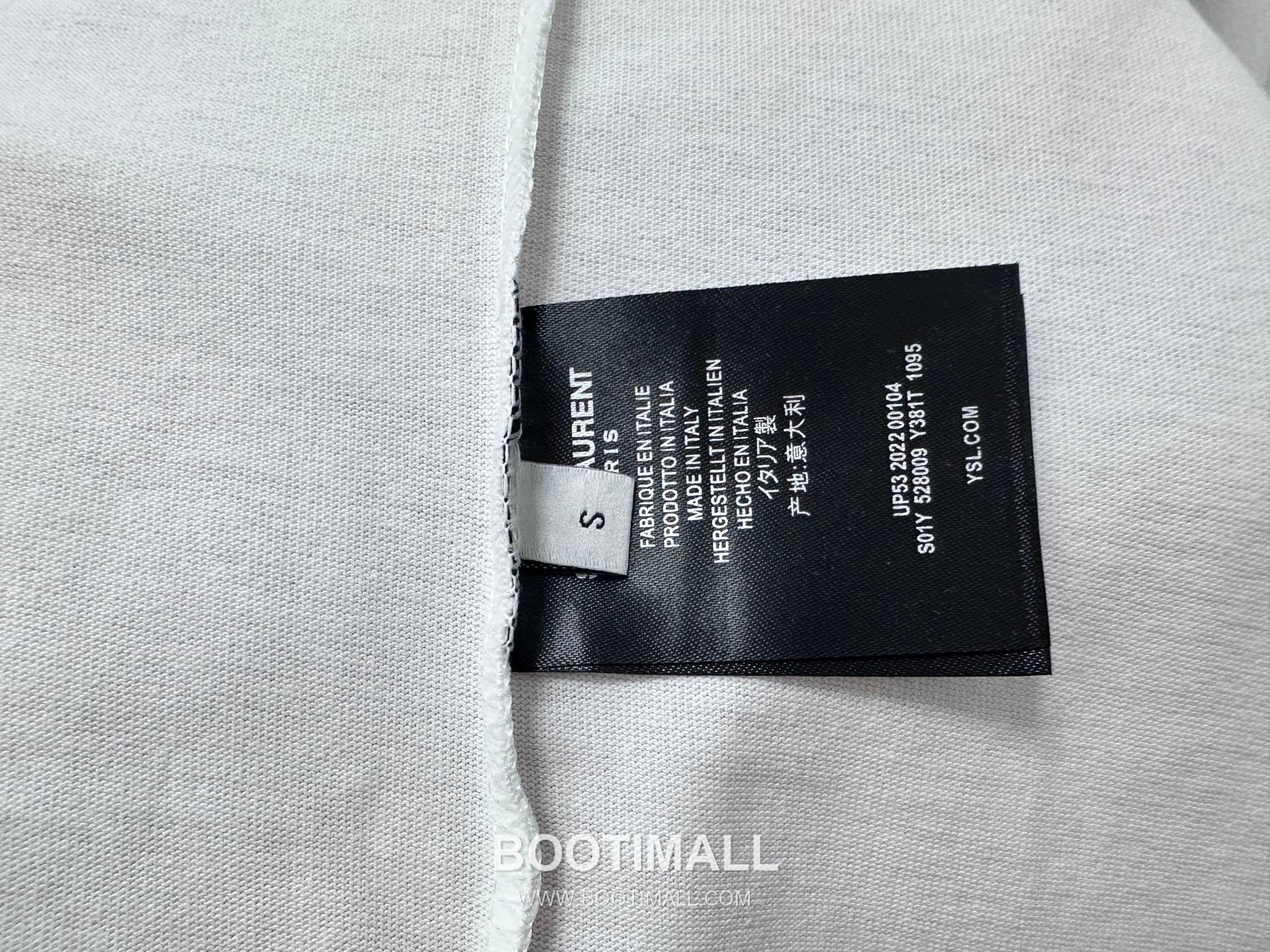 Saint Laurent 2025 S/S Cotton Short Sleeve T-Shirt with Logo Print 생로랑 2025SS 코튼 블랙 티셔츠 로고 프린트 9