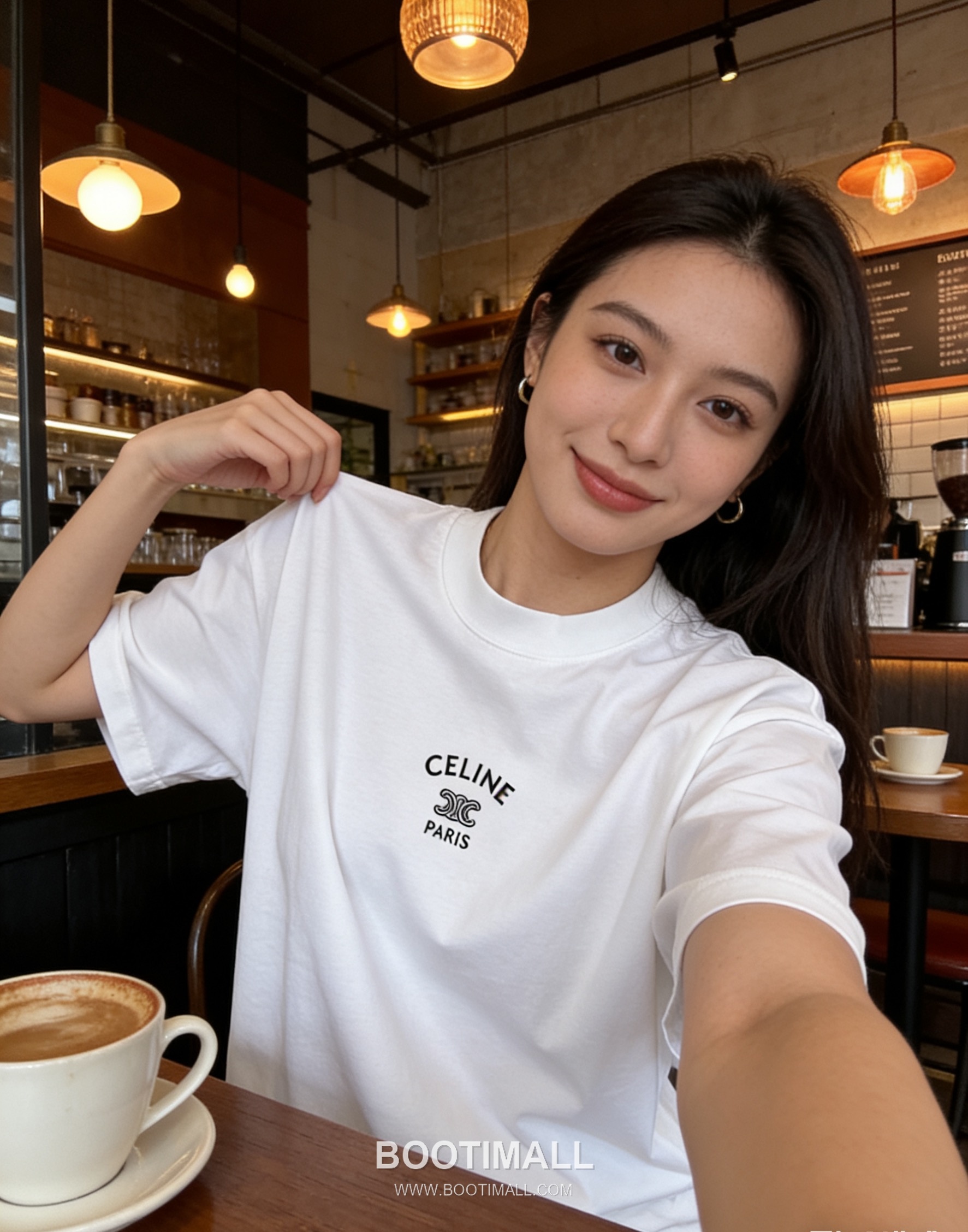 Celine 2025 S/S Cotton Short Sleeve T-Shirt with Logo Print 셀린느 2025SS 코튼 블랙 티셔츠 로고 프린트 3