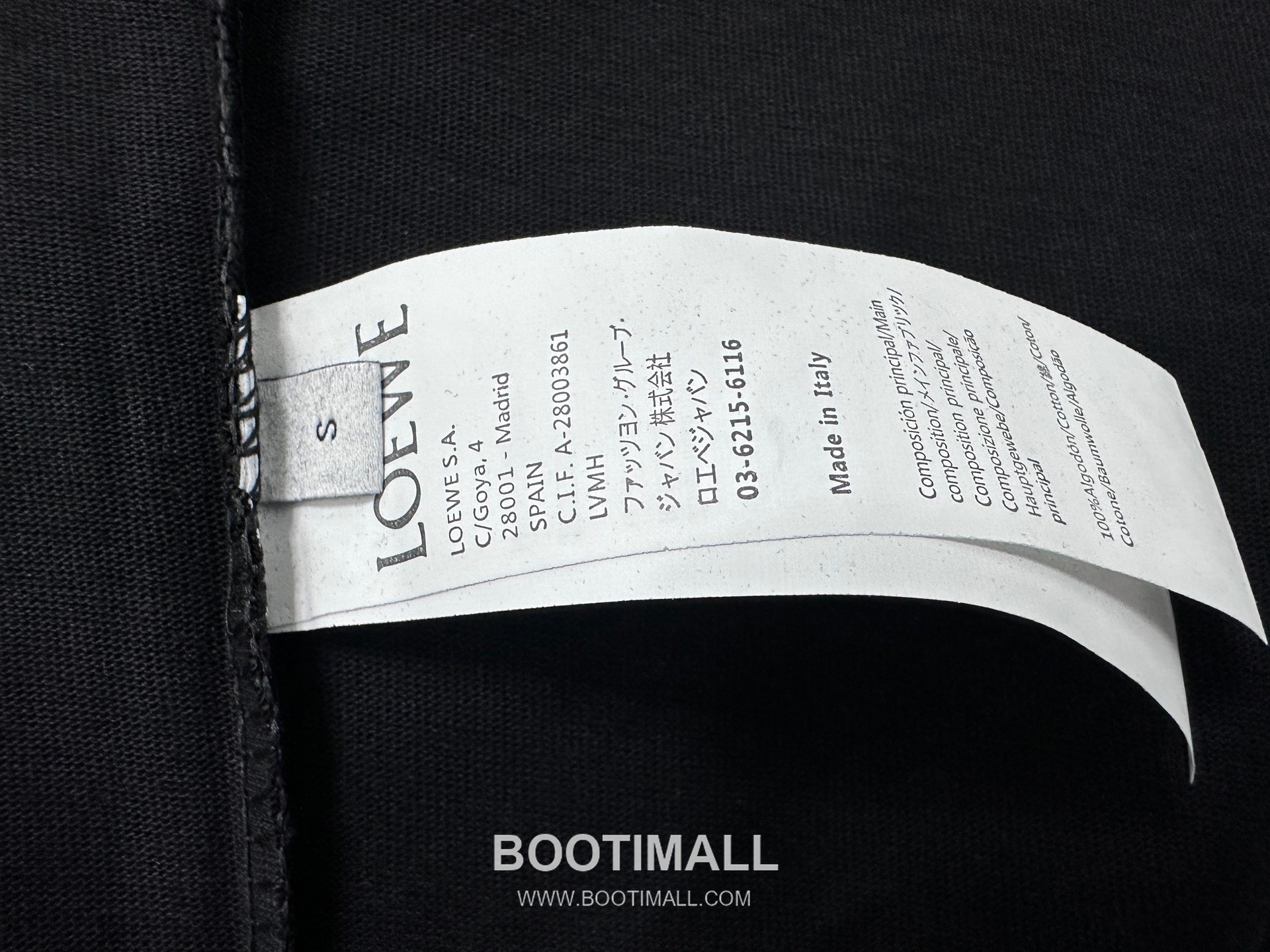 Loewe 2025 S/S Cotton Short Sleeve T-Shirt with Rubber Logo Print 로에베 2025SS 코튼 블랙 티셔츠 러버 로고 프린트 12