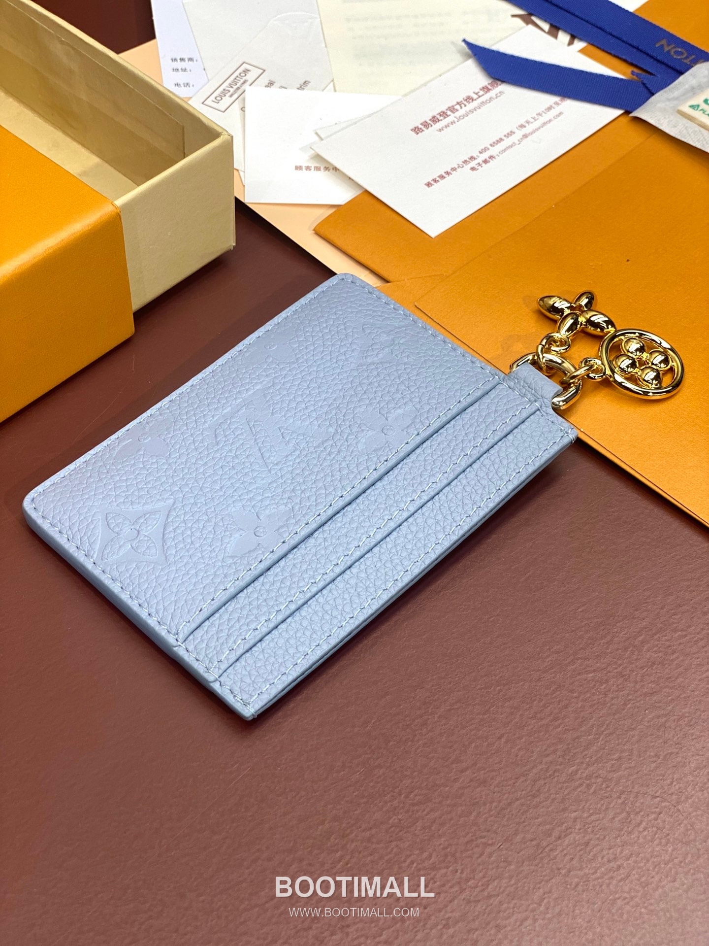 Louis Vuitton Porto Cult Charm Monogram Empreinte Leather Card Holder Wallet with Flower Charm Detail 루이비통 포르토 컬트 참 모노그램 앙프렝뜨 레더 플라워 참 카드지갑 M82132 10.2cm 7
