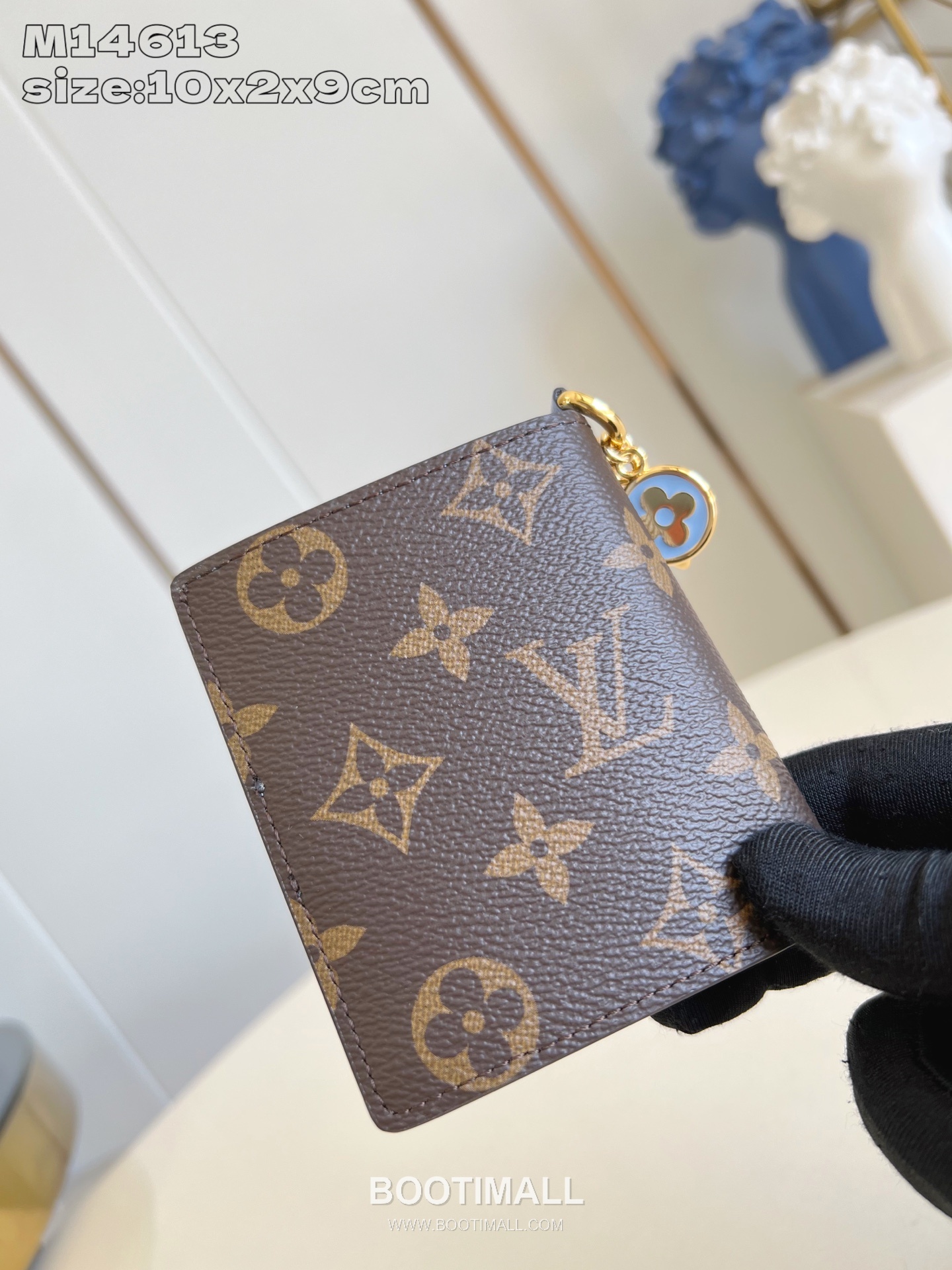 Louis Vuitton LV Charms Monogram Canvas Leather Wallet with Zip Coin Pocket Detail 루이비통 LV 참스 모노그램 캔버스 레더 지퍼 코인포켓 지갑 M14613 9cm 2