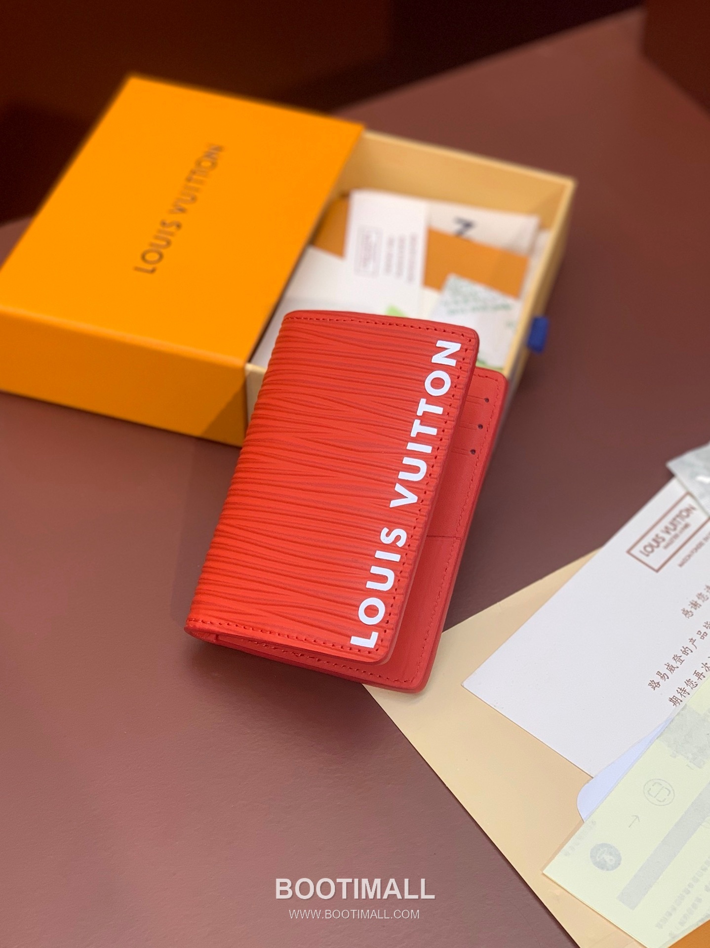 Louis Vuitton Pocket Wallet Epi XL Calfskin Leather Card Holder Wallet with Logo Detail 루이비통 포켓 월렛 에피 XL 카프스킨 레더 로고 카드지갑 M23696 11.1cm 8