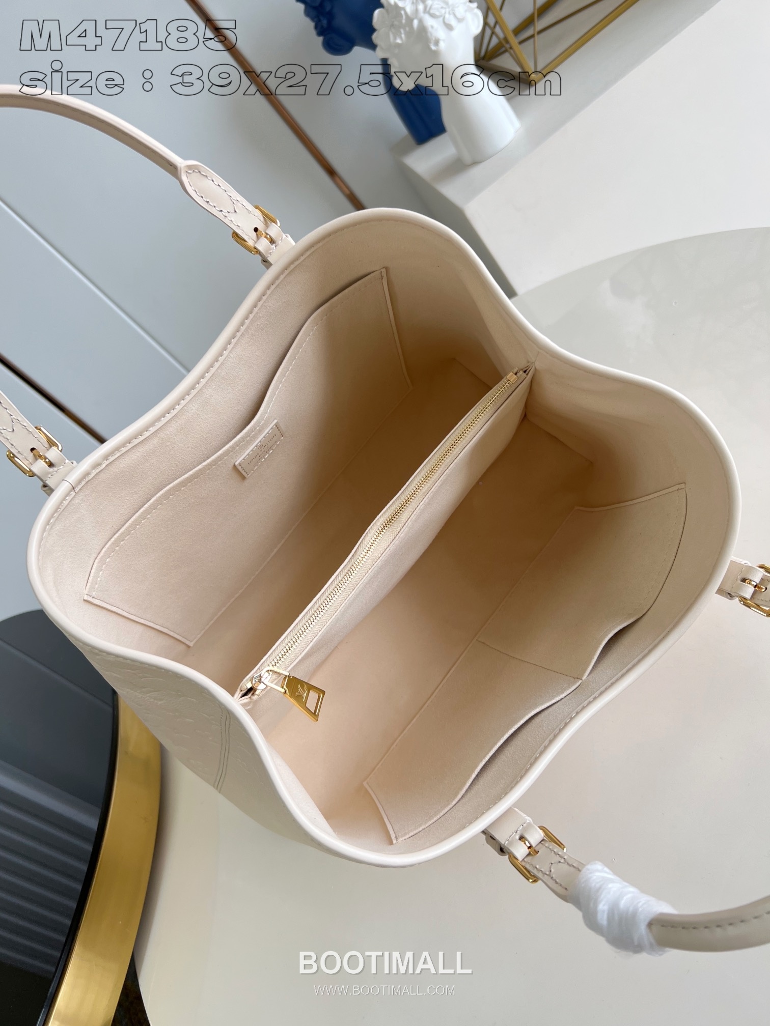 Louis Vuitton Babylone Tote MM Grained Calfskin Leather Shoulder Bag with Zip Compartment Detail 루이비통 바빌론 토트 MM 카프스킨 레더 지퍼 컴파트먼트 숄더 토트백 M47185 39cm 5