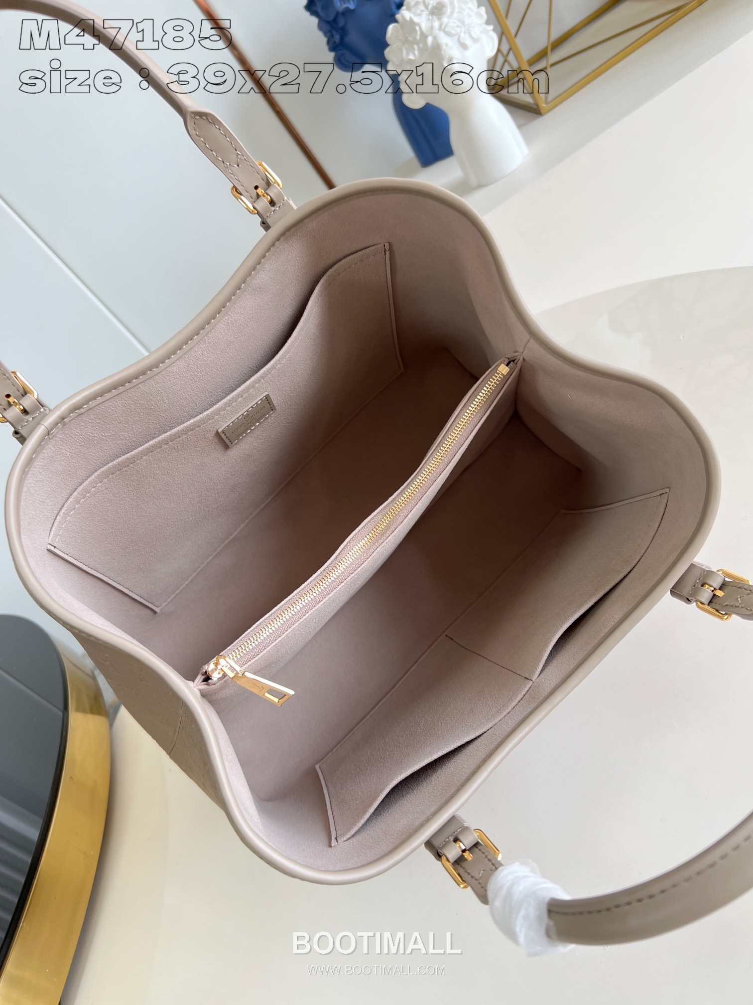 Louis Vuitton Babylone Tote MM Grained Calfskin Leather Shoulder Bag with Zip Compartment Detail 루이비통 바빌론 토트 MM 카프스킨 레더 지퍼 컴파트먼트 숄더 토트백 M47185 39cm 6