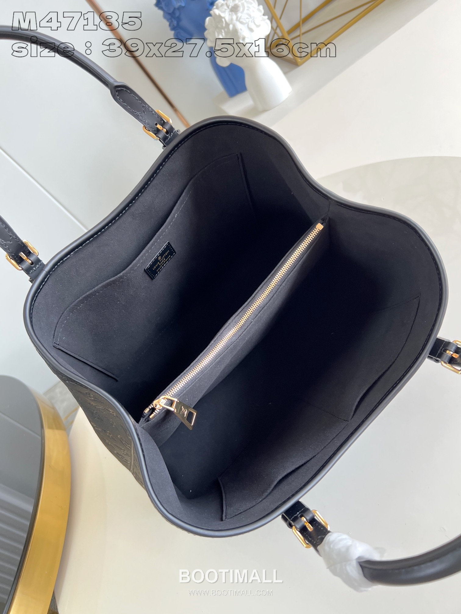 Louis Vuitton Babylone Tote MM Grained Calfskin Leather Shoulder Bag with Zip Compartment Detail 루이비통 바빌론 토트 MM 카프스킨 레더 지퍼 컴파트먼트 숄더 토트백 M47185 39cm 6