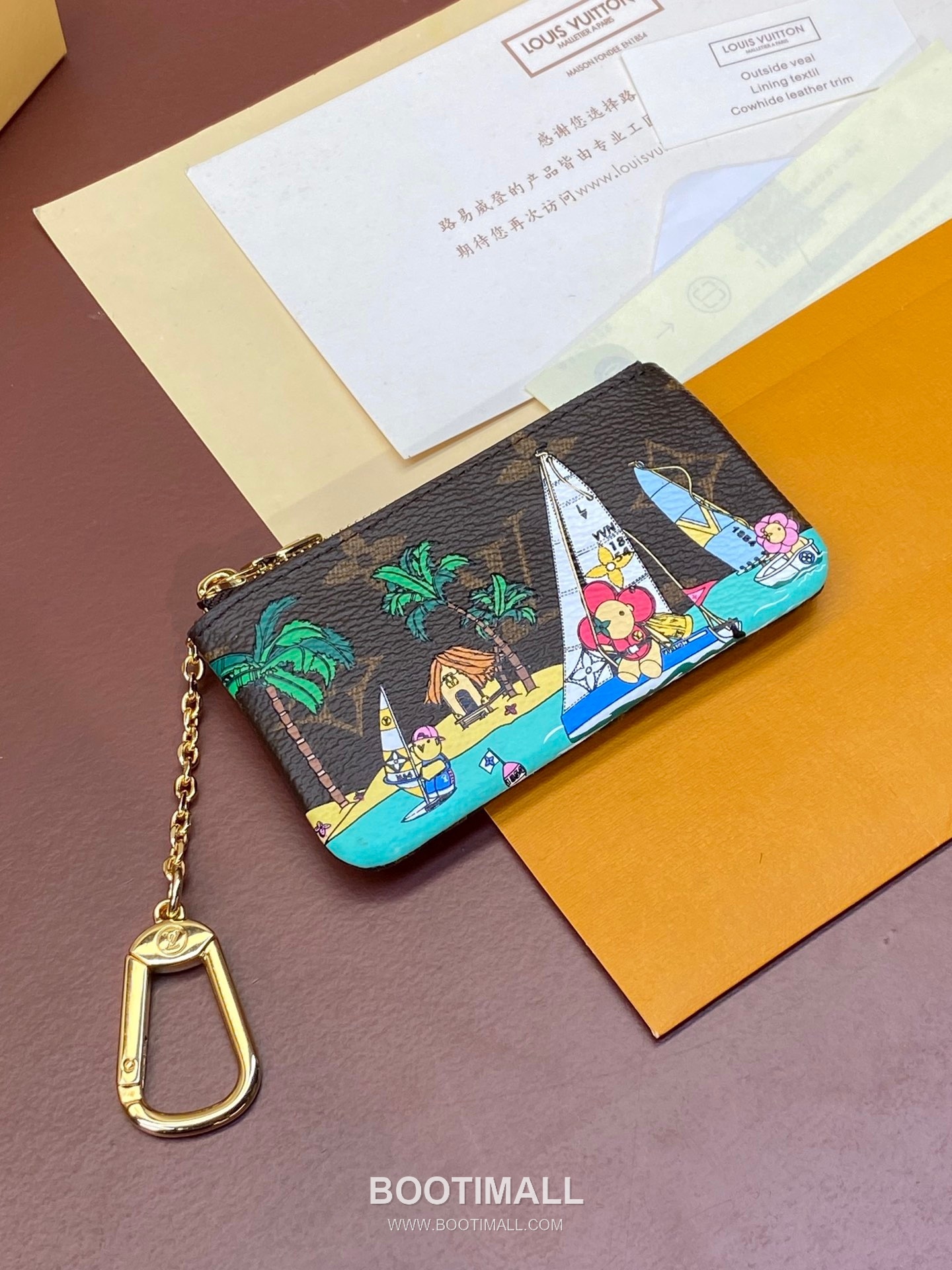 Louis Vuitton Key Pouch Monogram Canvas Wallet with Key Ring Detail 루이비통 키 파우치 모노그램 캔버스 키링 카드지갑 M82615 12cm 3
