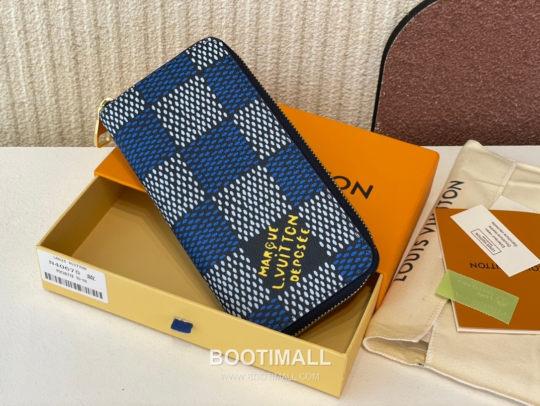 Louis Vuitton Zippy Wallet Vertical Damier Heritage Coated Canvas Wallet with Zip Detail 루이비통 지피 월렛 버티컬 다미에 헤리티지 코팅 캔버스 지퍼 장지갑 N40675 20cm 1