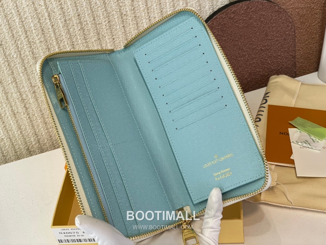 Louis Vuitton Zippy Wallet Vertical Damier Heritage Coated Canvas Wallet with Zip Detail 루이비통 지피 월렛 버티컬 다미에 헤리티지 코팅 캔버스 지퍼 장지갑 N40675 20cm 6