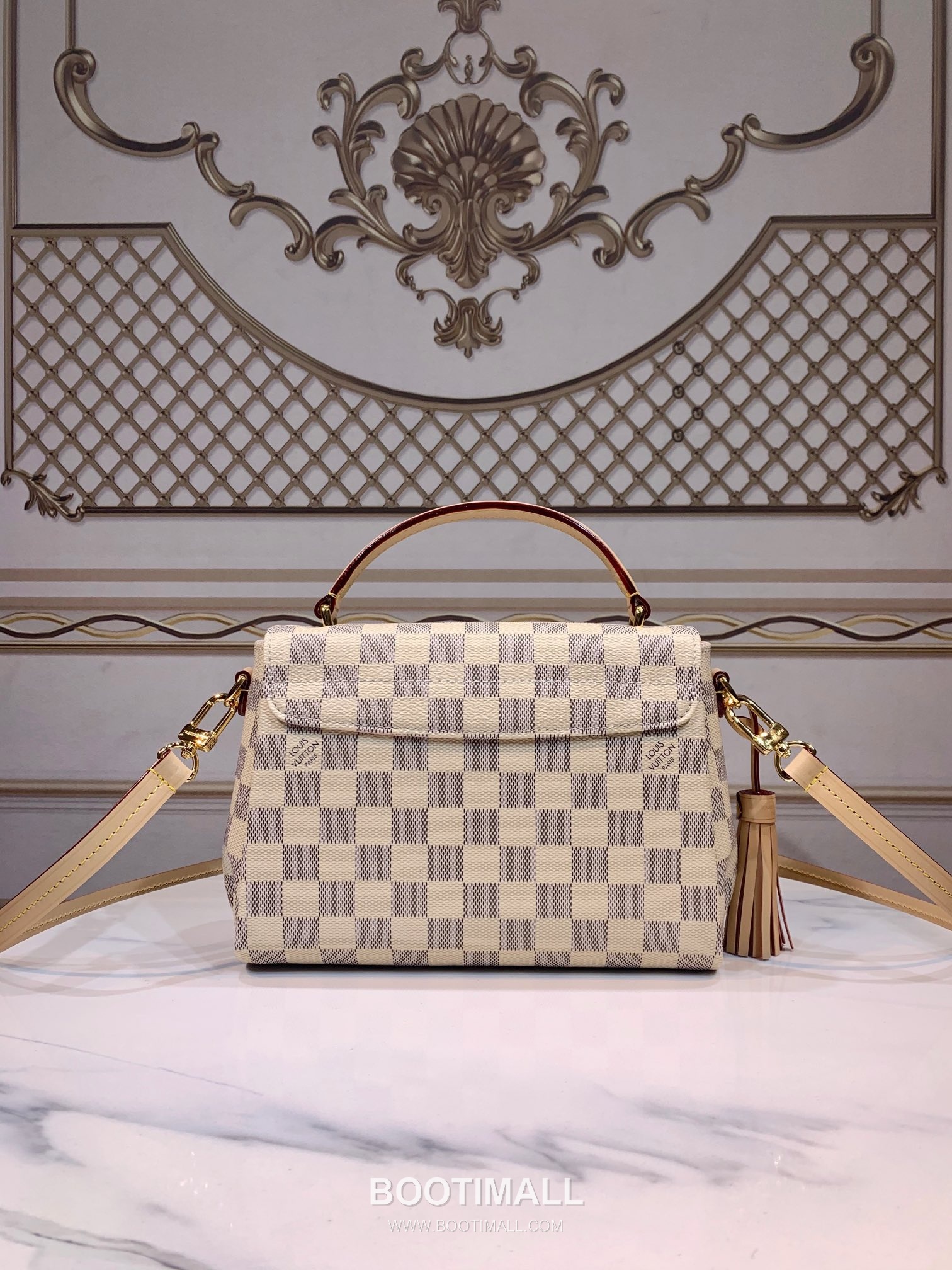 Louis Vuitton Croisette Damier Ebene Coated Canvas Crossbody Bag with Tassel Detail 루이비통 크루아제트 다미에 에벤 코팅 캔버스 태슬 크로스 숄더백 N41581 23cm 3