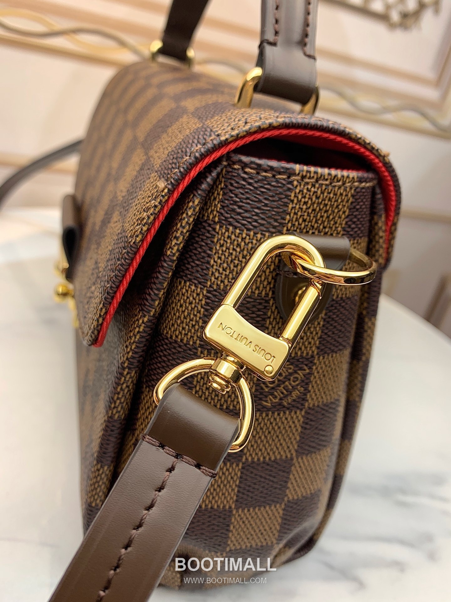 Louis Vuitton Croisette Damier Ebene Coated Canvas Crossbody Bag with Tassel Detail 루이비통 크루아제트 다미에 에벤 코팅 캔버스 태슬 크로스 숄더백 N53000 23cm 2