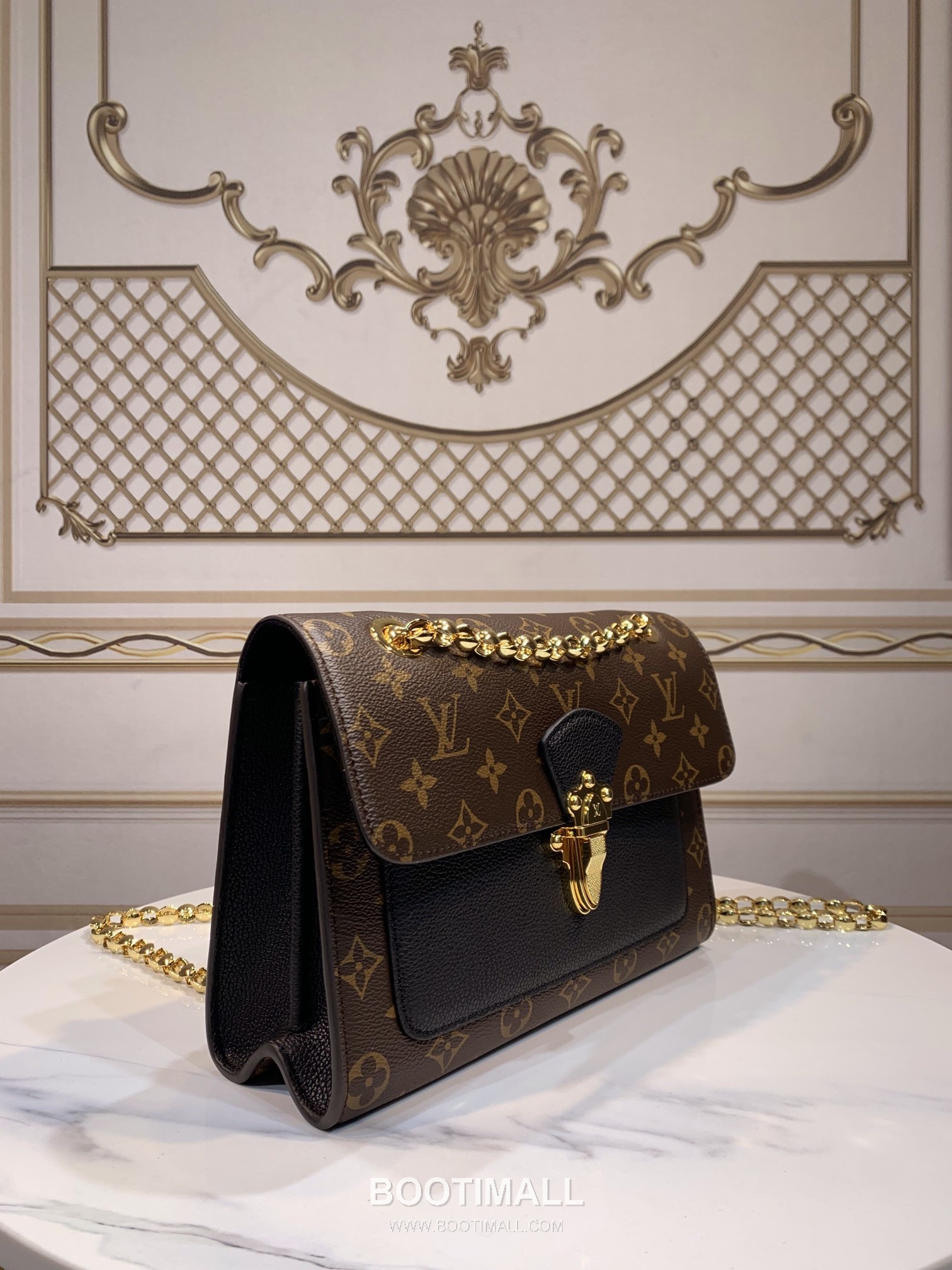 Louis Vuitton Monogram Canvas Calfskin Leather Shoulder Tote Bag with Strap Detail 루이비통 모노그램 캔버스 카프스킨 브라운 토트 숄더백 M41730 27cm 3