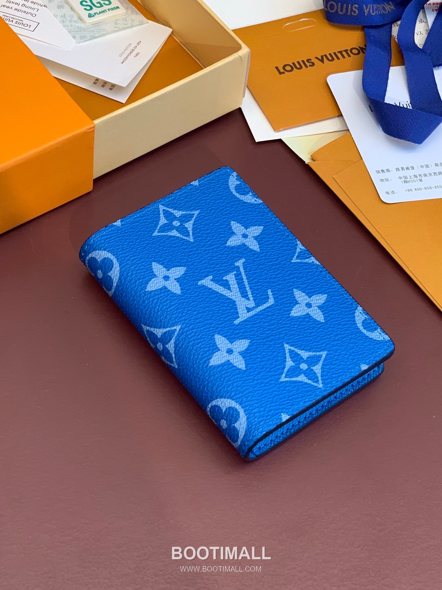 Louis Vuitton Pocket Organizer Taigarama Leather Monogram Eclipse Canvas Card Holder Wallet with Logo Detail 루이비통 포켓 오거나이저 타이가라마 레더 이클립스 캔버스 카드지갑 M83095 11cm 4