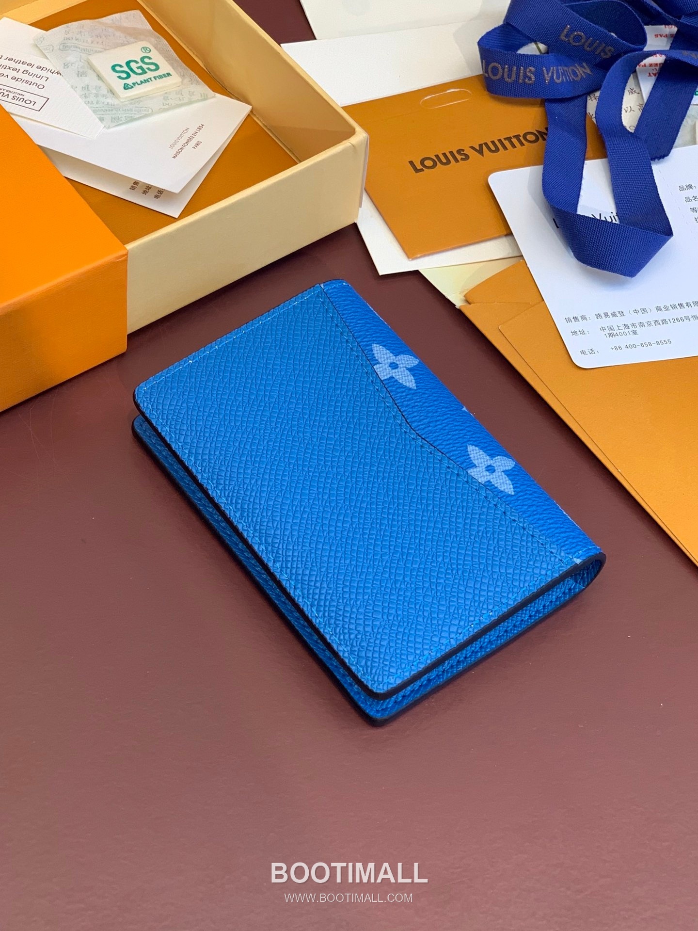 Louis Vuitton Pocket Organizer Taigarama Leather Monogram Eclipse Canvas Card Holder Wallet with Logo Detail 루이비통 포켓 오거나이저 타이가라마 레더 이클립스 캔버스 카드지갑 M83095 11cm 5