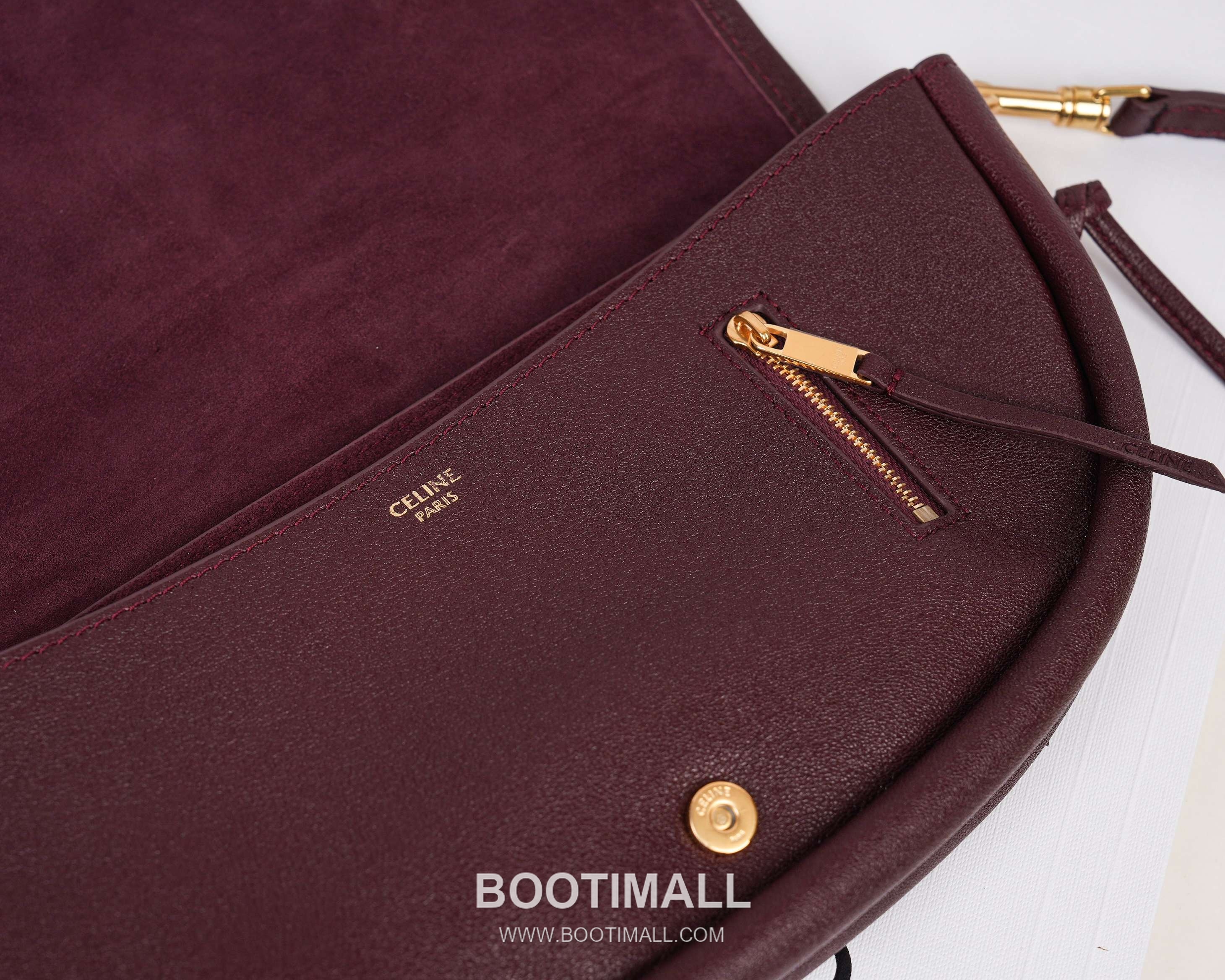 Celine Calfskin Leather Shoulder Bag with Chain Strap Detail 셀린느 스몰 카프스킨 블랙 숄더백 L102U3 25.5cm 8