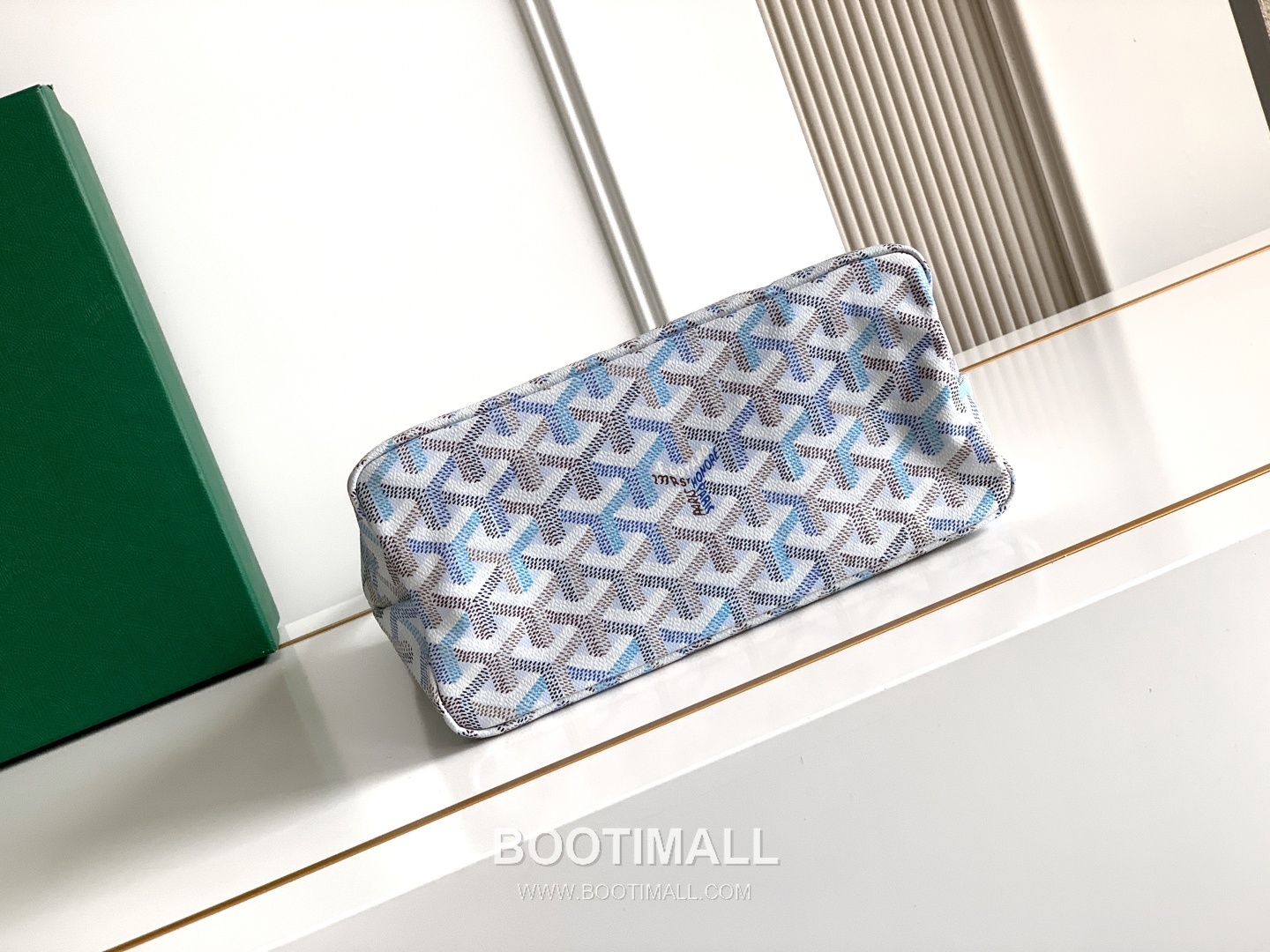 Goyard Bohème Mini Hobo Goyardine Canvas Leather Trim Shoulder Bag with Zip Pouch Detail 고야드 보헴 미니 고야딘 캔버스 그린 숄더백 S5505 25cm 4