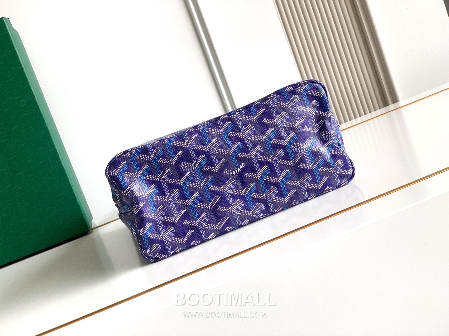 Goyard Bohème Mini Hobo Goyardine Canvas Leather Trim Shoulder Bag with Zip Pouch Detail 고야드 보헴 미니 고야딘 캔버스 그린 숄더백 S5505 25cm 4