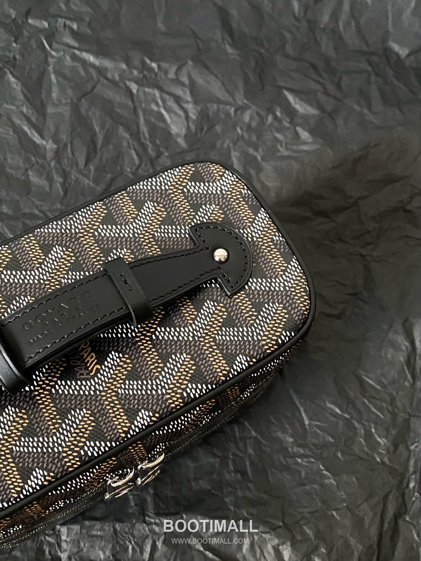 Goyard Muse Mini Goyardine Canvas Leather Trim Box Crossbody Bag with Top Handle Detail 고야드 뮤즈 미니 고야딘 캔버스 블랙 크로스 탑핸들 박스백 2047m 16cm 7